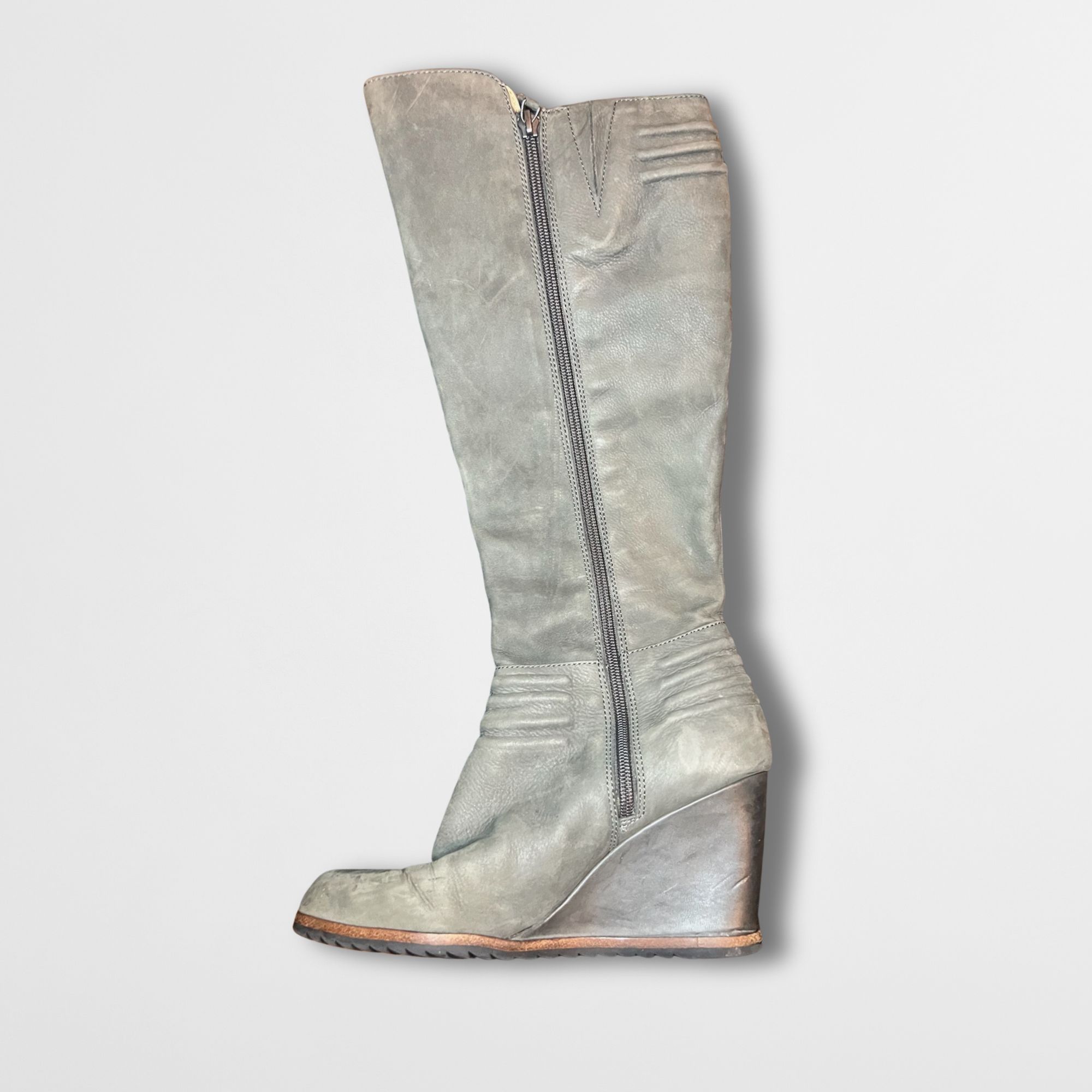 Other Biala Suede Leather Wedge Knee High Boots Women’s Size 7.5 B Size US 7.5 / IT 37.5 - 2 Thumbnail