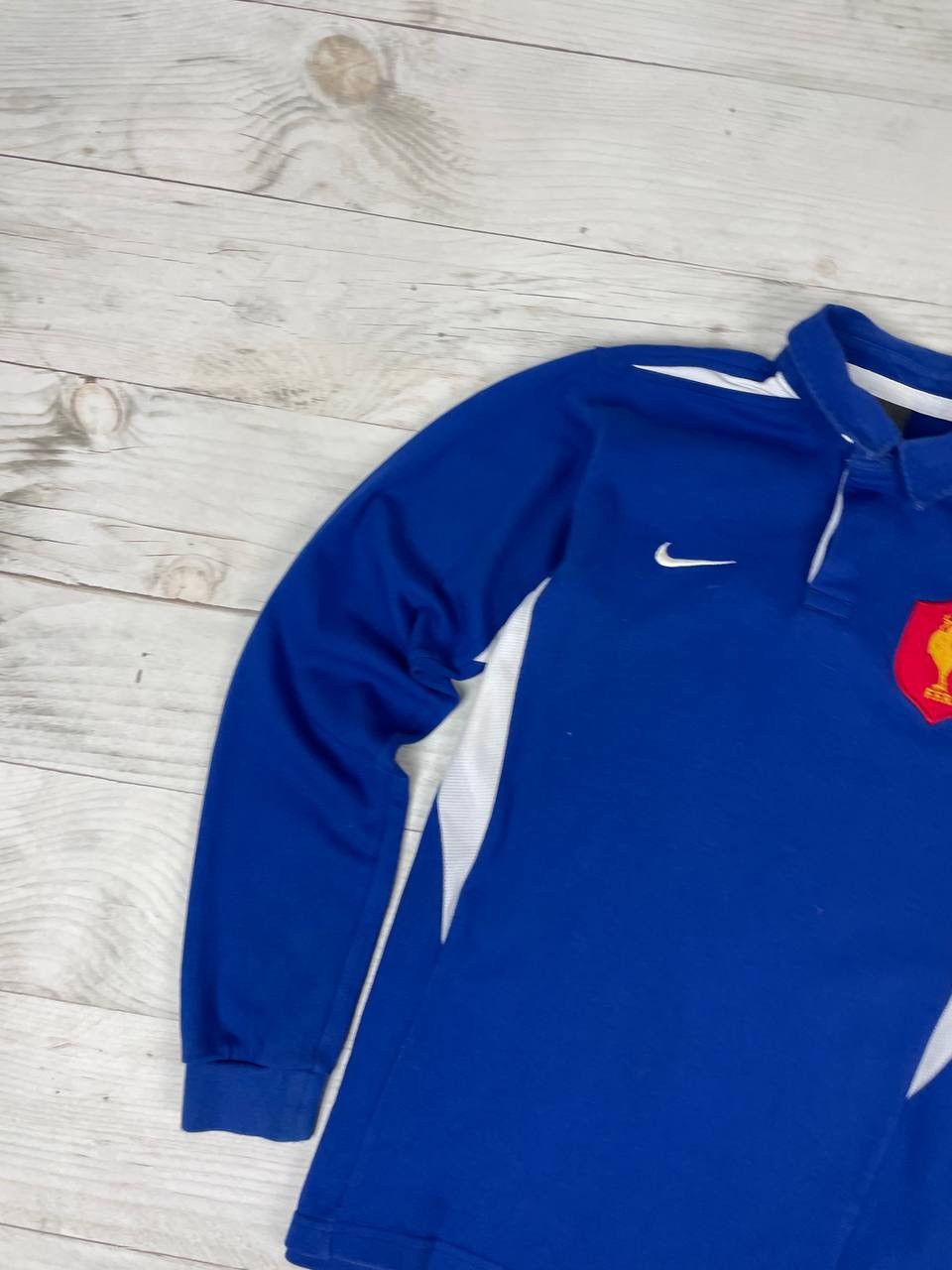 Nike Vintage Nike France 2003 2005 Rugby Jersey Long Sleeve Shirt Size US S / EU 44-46 / 1 - 4 Thumbnail