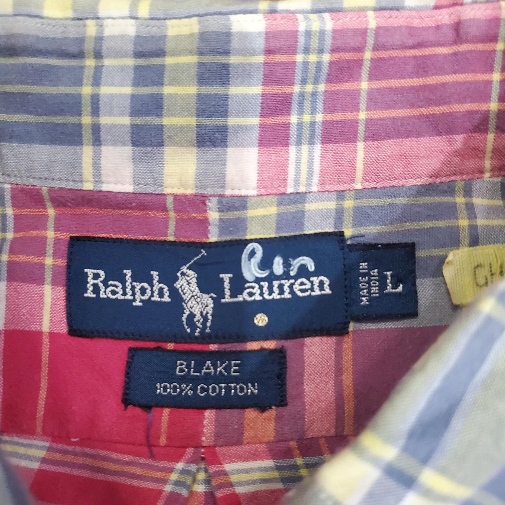 Ralph Lauren Ralph Lauren Blake Shirt Mens L Plaid Short Sleeve Button-Down Cotton Casual Size US L / EU 52-54 / 3 - 3 Thumbnail