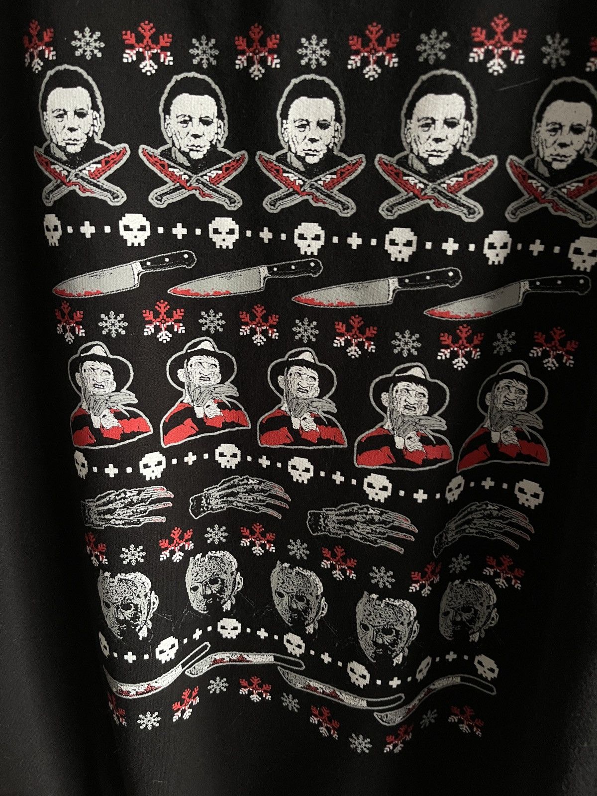 Vintage Horror Icons Christmas Sweatshirt Myers Freddy Halloween XXL Size US XXL / EU 58 / 5 - 4 Thumbnail