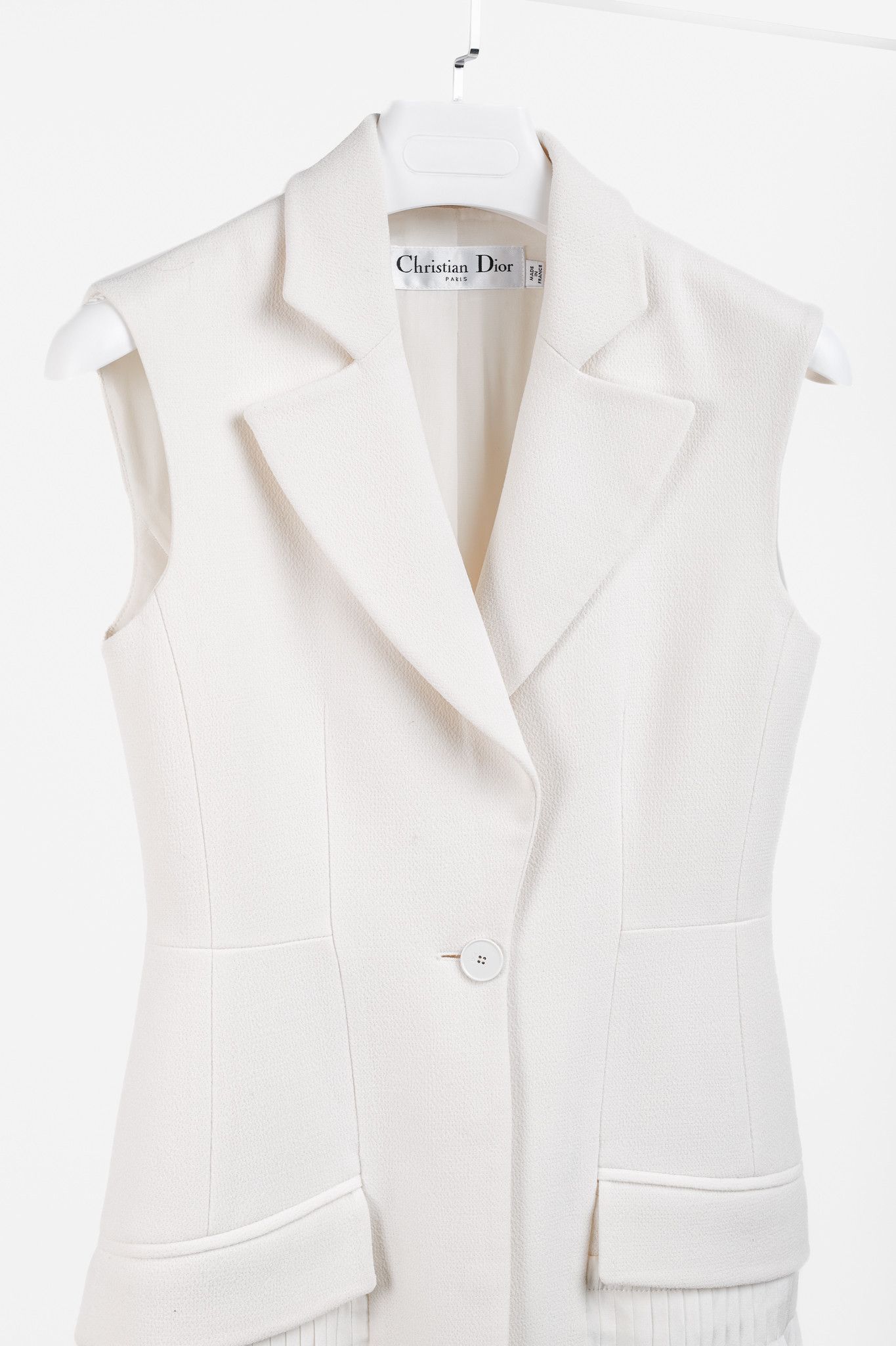 Dior Christian Dior Tailored Wool and Silk Pleated Tunic Vest Size M / US 6-8 / IT 42-44 - 4 Thumbnail