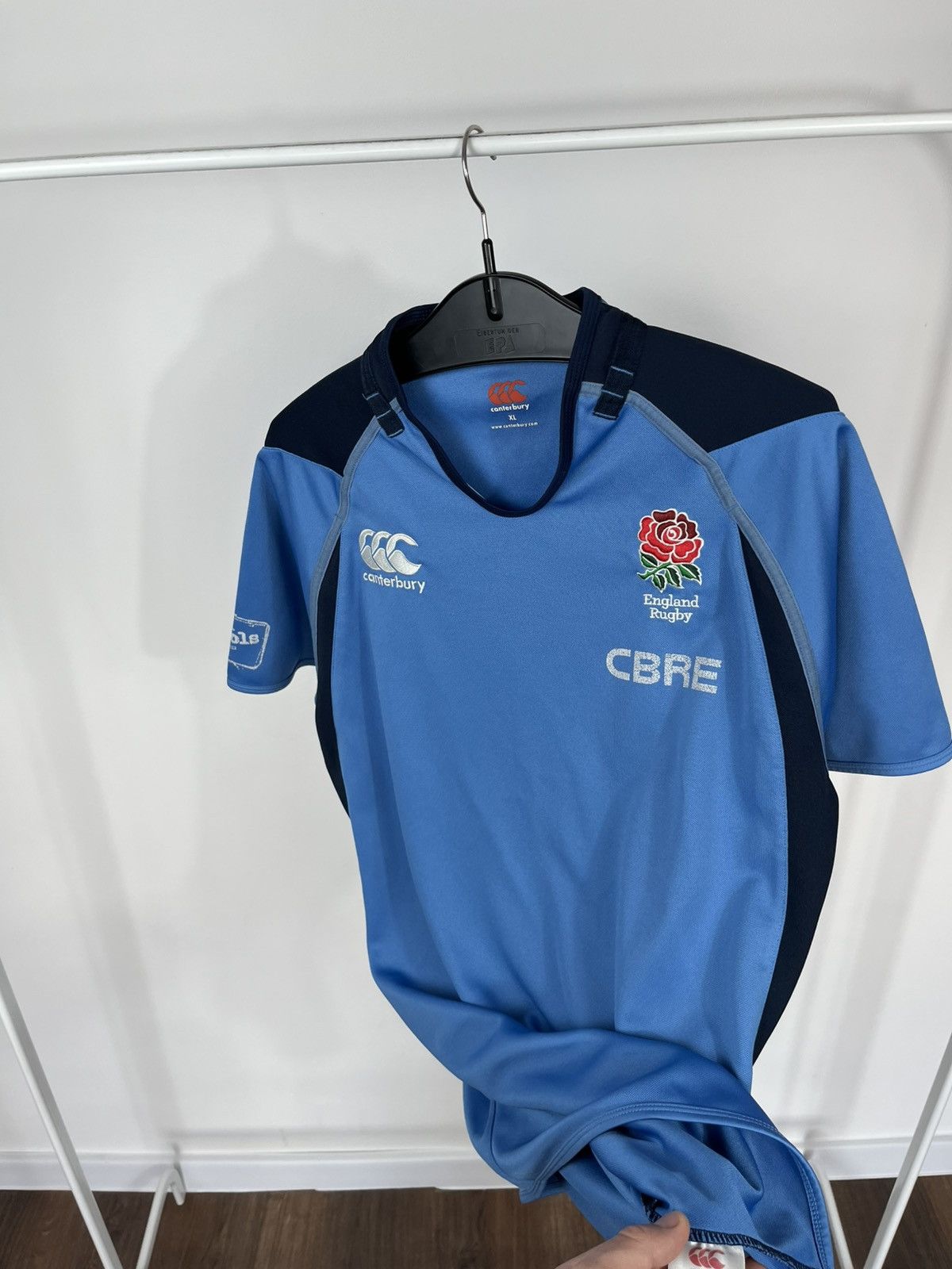 Canterbury of New Zealand Canterbury England Rugby Jersey Blue CBRE Training Shirt XL Size US XL / EU 56 / 4 - 8 Thumbnail