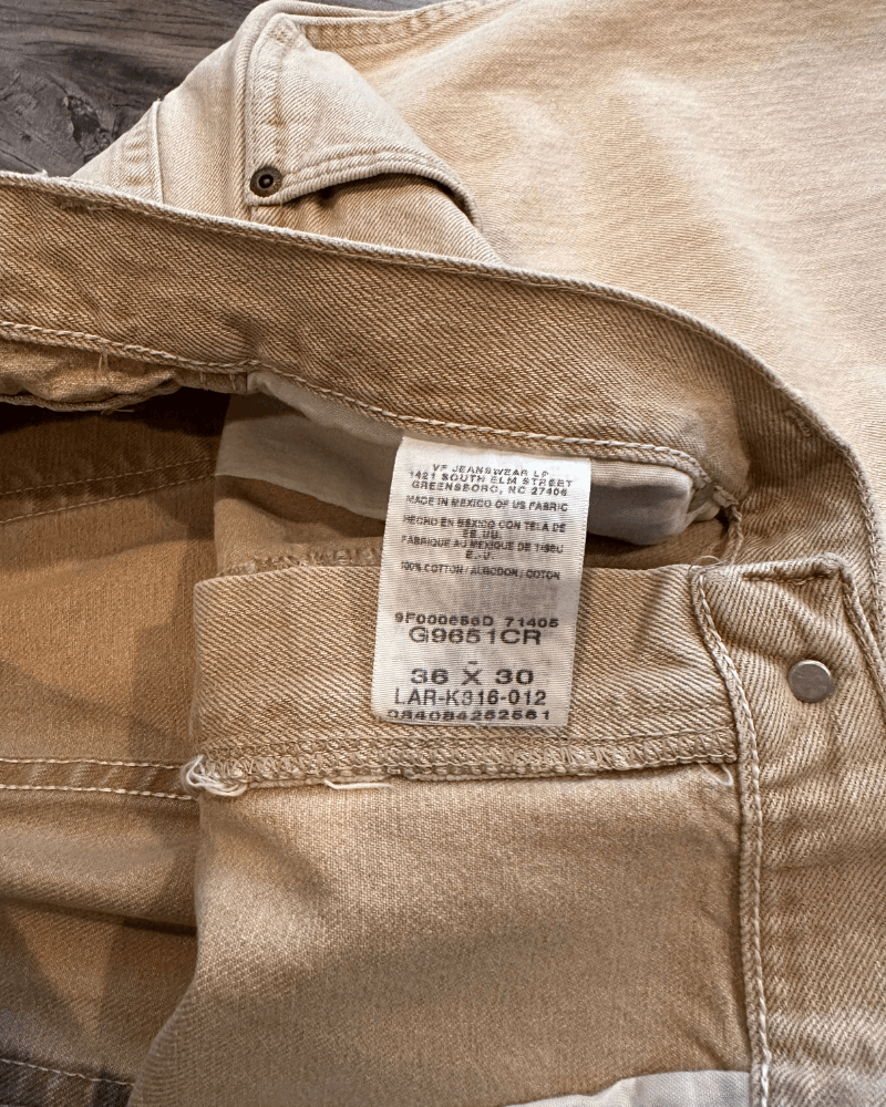 Vintage × Wrangler Vintage Wrangler Khaki Beige Straight Fit Men's Jeans 36x30 Size US 36 / EU 52 - 5 Thumbnail