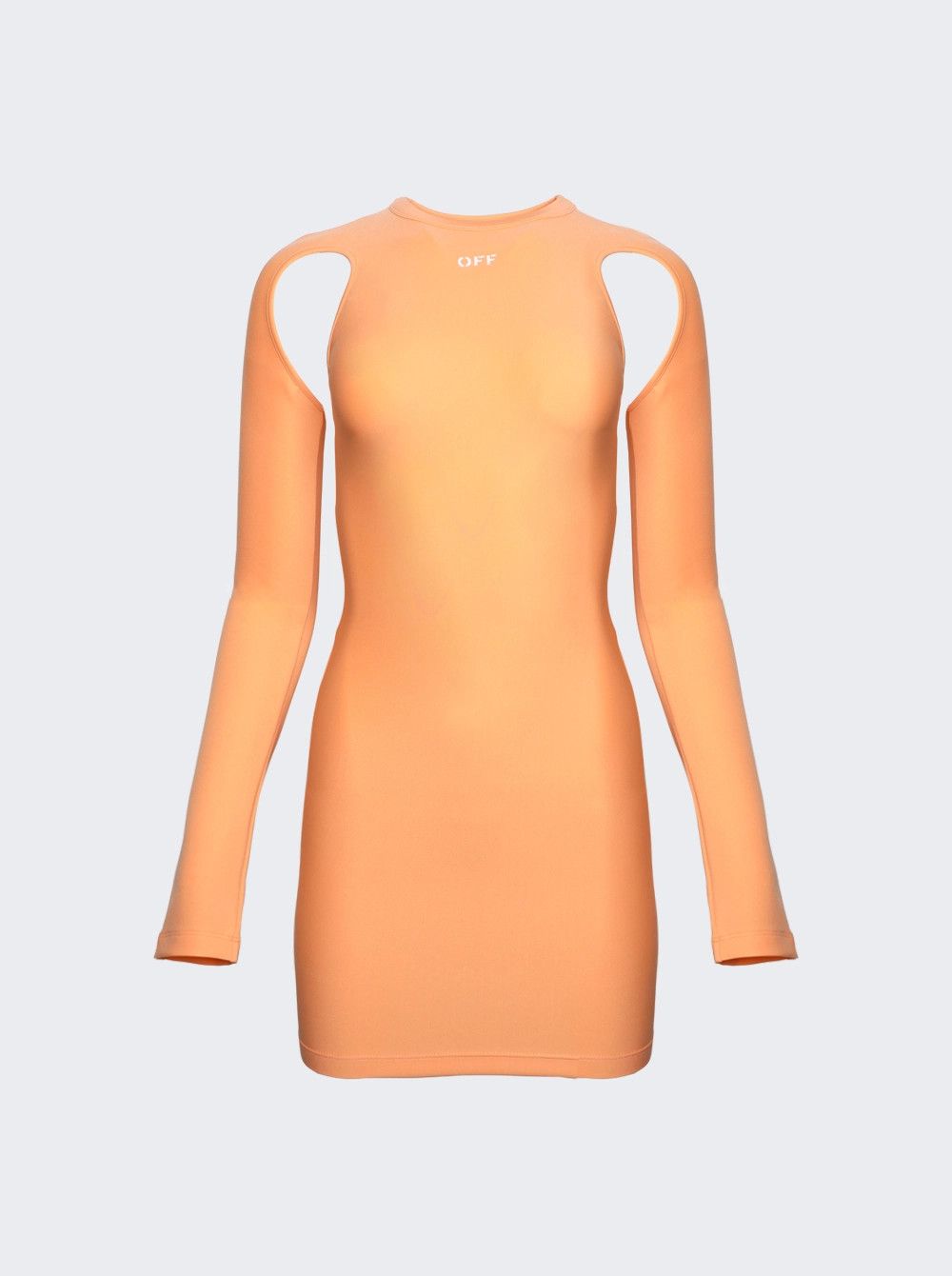 Off-White o1mle0425 Sleek Cut Out Mini Dress in Peach Orange Size XS / US 0-2 / IT 36-38 - 1 Thumbnail