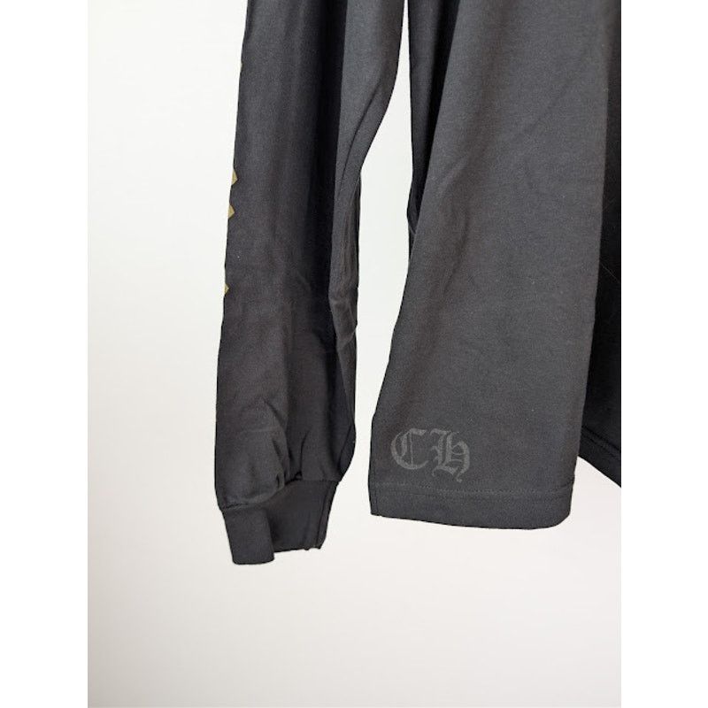 Chrome Hearts o1rshd1 Gold Neck Logo Long Sleeve T-Shirt in Black Size US M / EU 48-50 / 2 - 5 Thumbnail