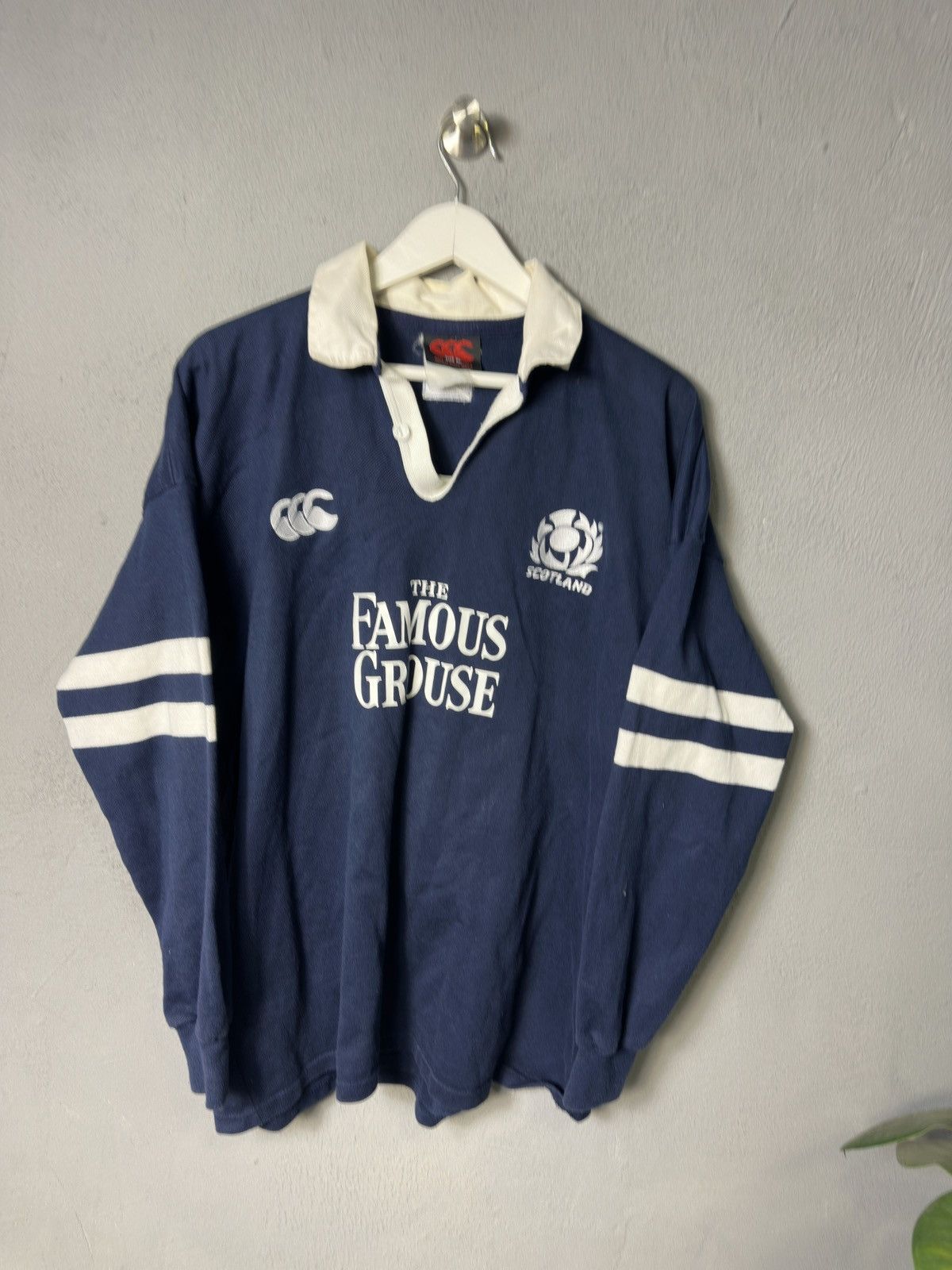 Vintage SCOTLAND 2002 HOME RUGBY SHIRT JERSEY LONG SLEEVE