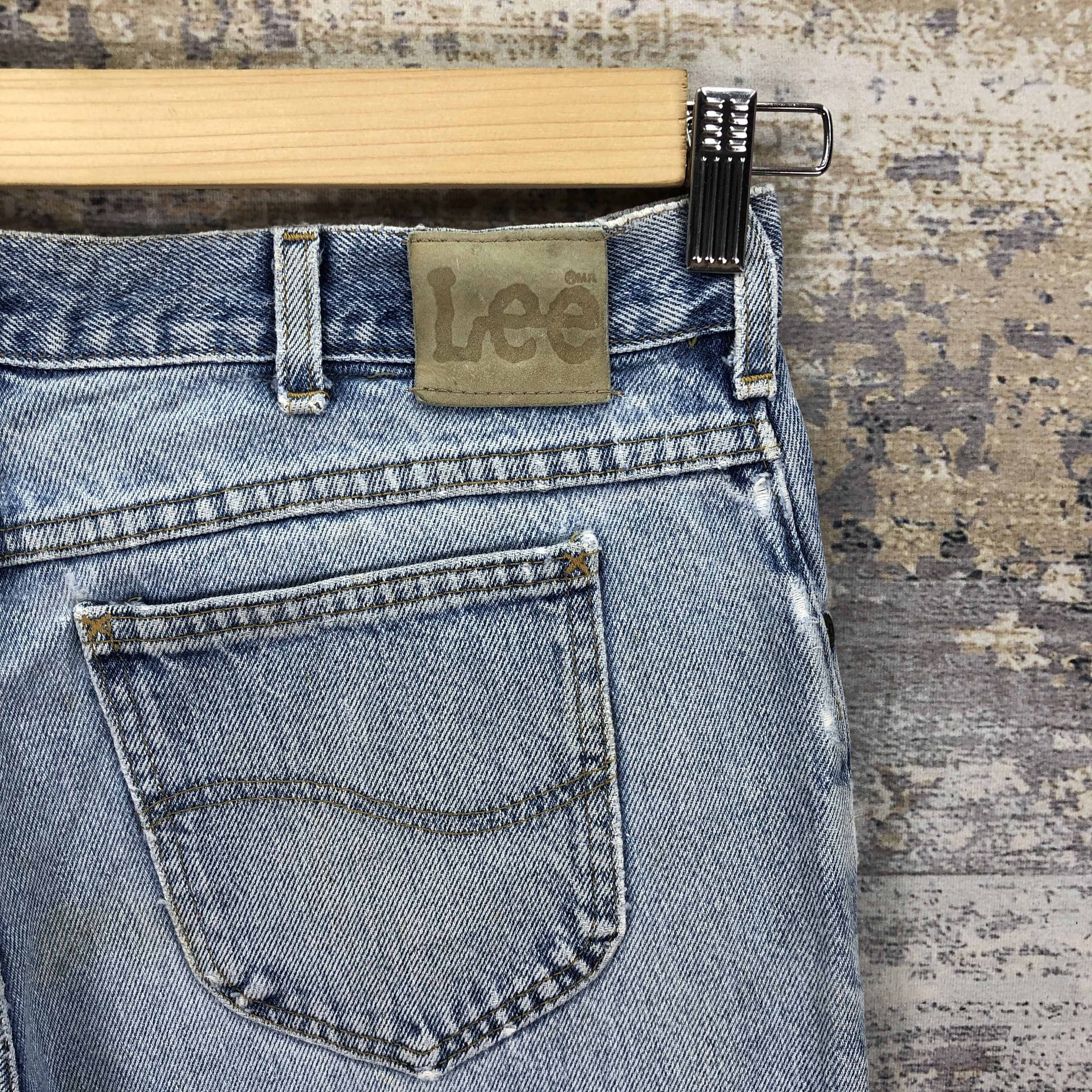 Lee Vintage 90s Lee Light Wash Jeans Ripped Lee Sun Faded Denim Size US 34 / EU 50 - 5 Thumbnail