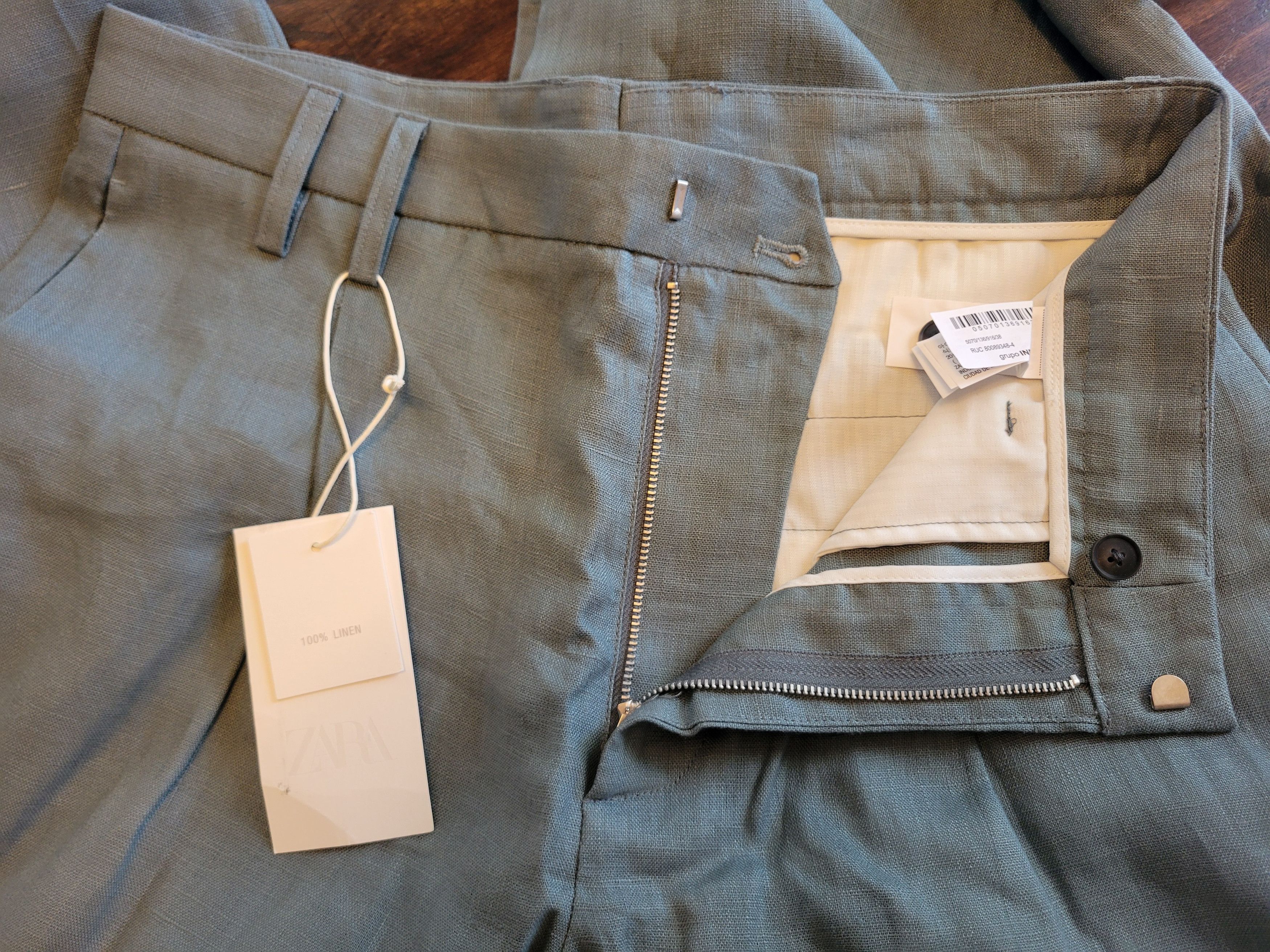 Zara 100% Linen Trousers Size US 30 / EU 46 - 3 Thumbnail