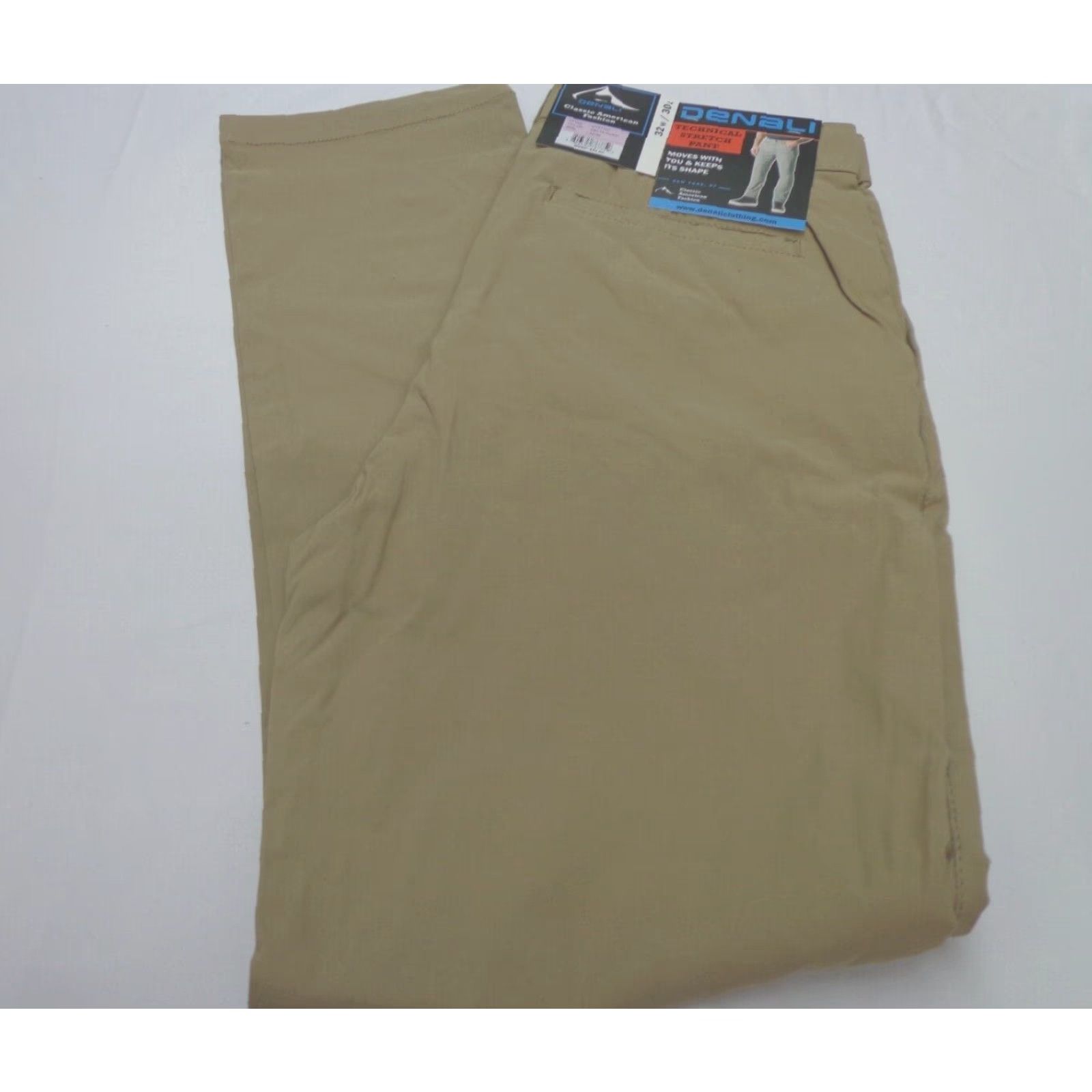 Vintage DENALI Technical Stretch Pants Beige 32x30 Men's Regular 94% Nylon 6% Spandex Comfort Stretch Zip Size US 32 / EU 48 - 2 Thumbnail