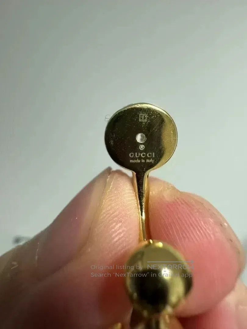 Japanese Brand Gucci Baule Logo Metal Earrings. Size ONE SIZE - 3 Thumbnail