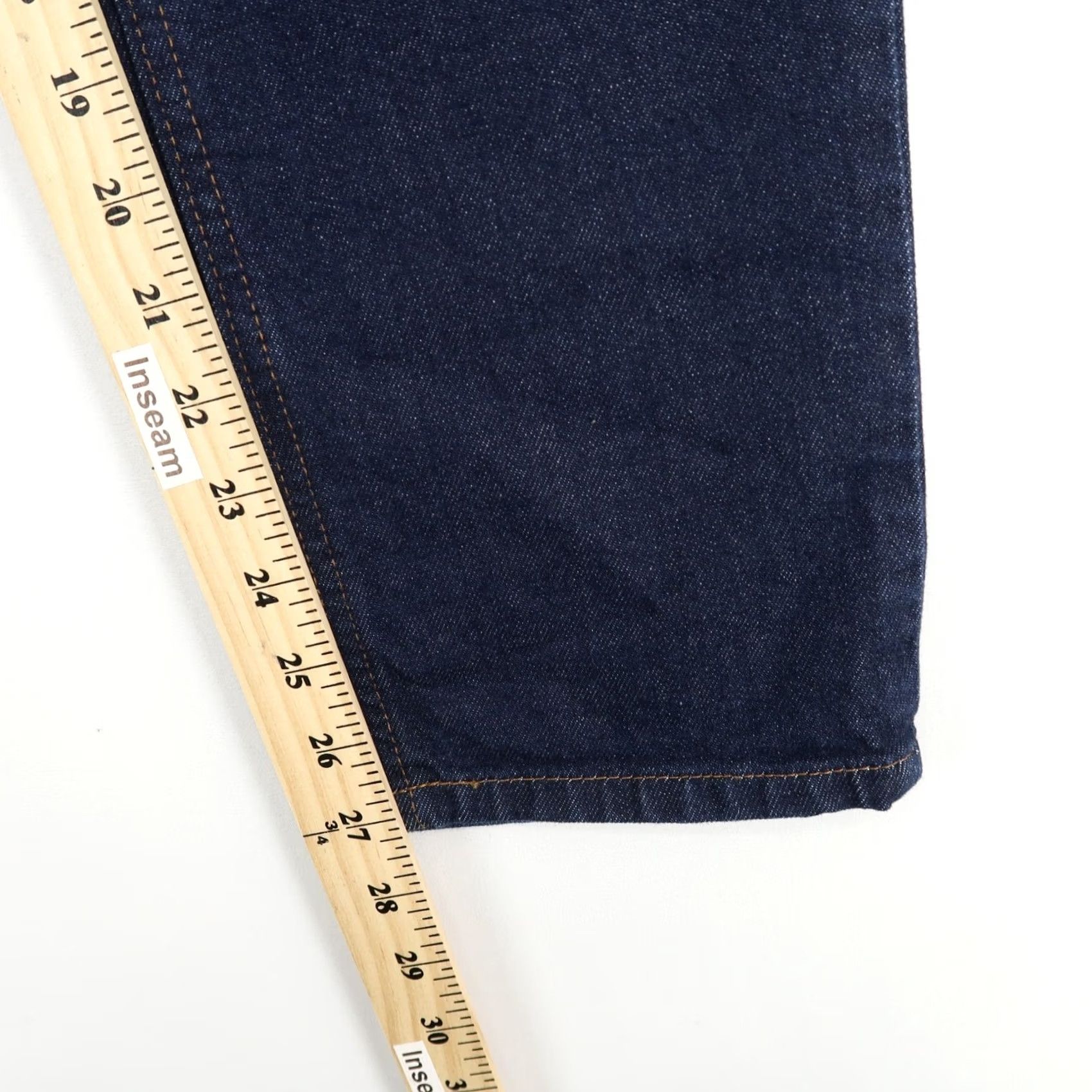 Mott & Bow VINTAGE Mott & Bow Boyfriend Jeans Womens 27x28 Dark Blue Ludlow Stretch Denim Size 27" / US 4 / IT 40 - 5 Thumbnail