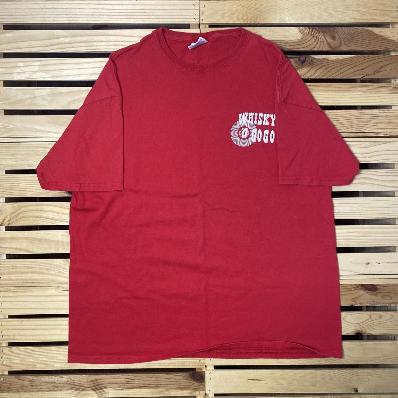 Hanes Vintage Whiskey A Gogo Hollywood, CA Red Tee Size XL Size US XL / EU 56 / 4 - 2 Thumbnail