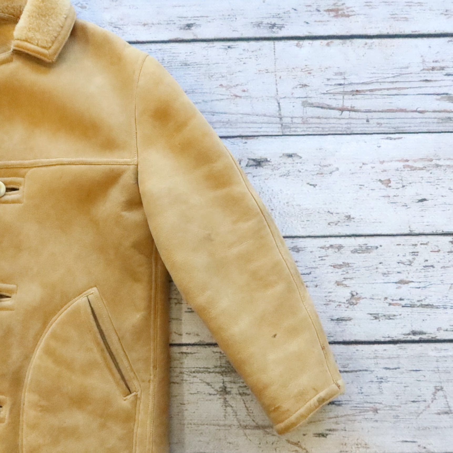 Abercrombie & Fitch VINTAGE Abercrombie & Fitch Suede Trench Coat Men 38 Brown Sherpa Lined 60s Rare Size US XXS / EU 40 - 5 Thumbnail