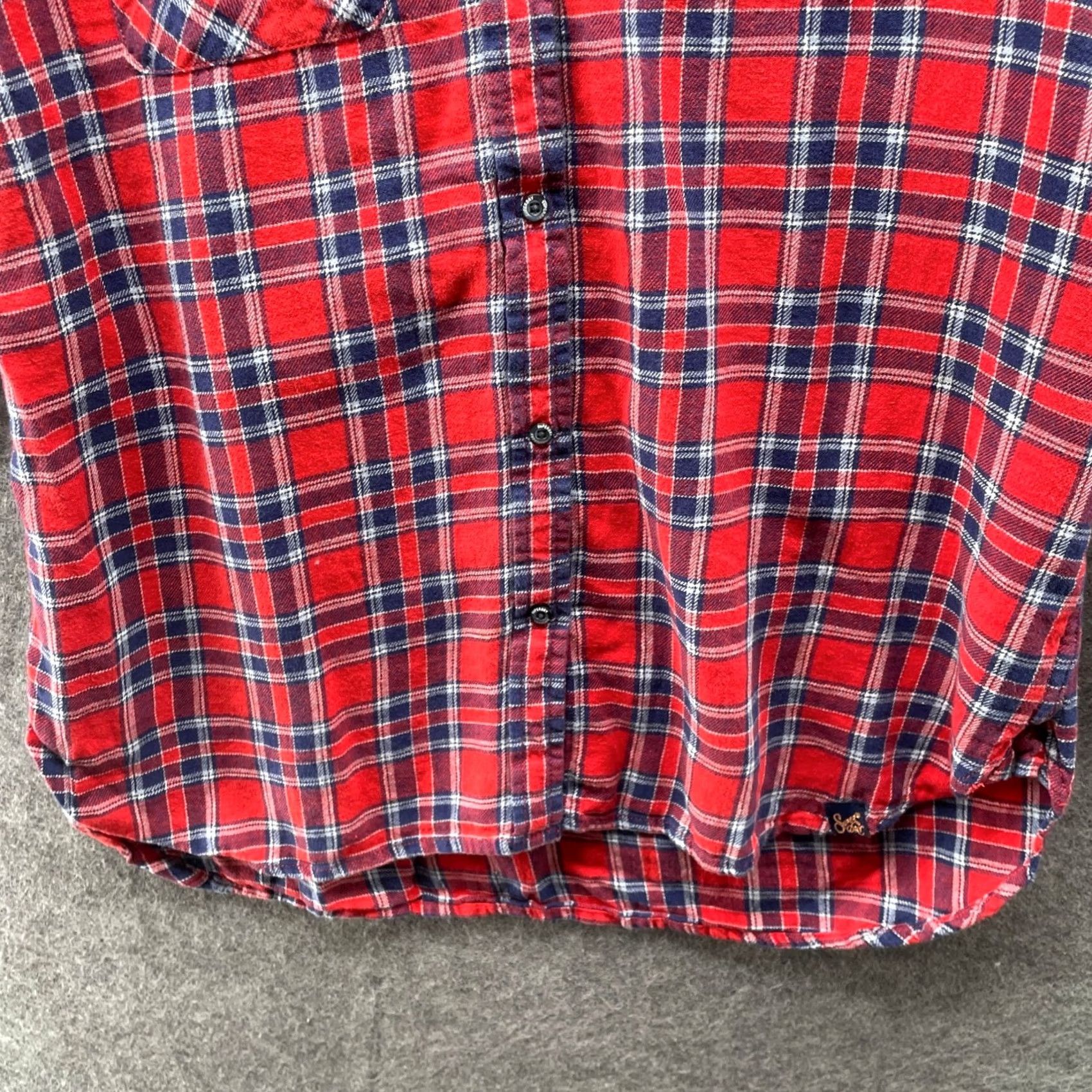 Superdry VINTAGE Superdry Shirt Womens XL Red Blue Plaid Button Down Size XL / US 12-14 / IT 48-50 - 4 Thumbnail