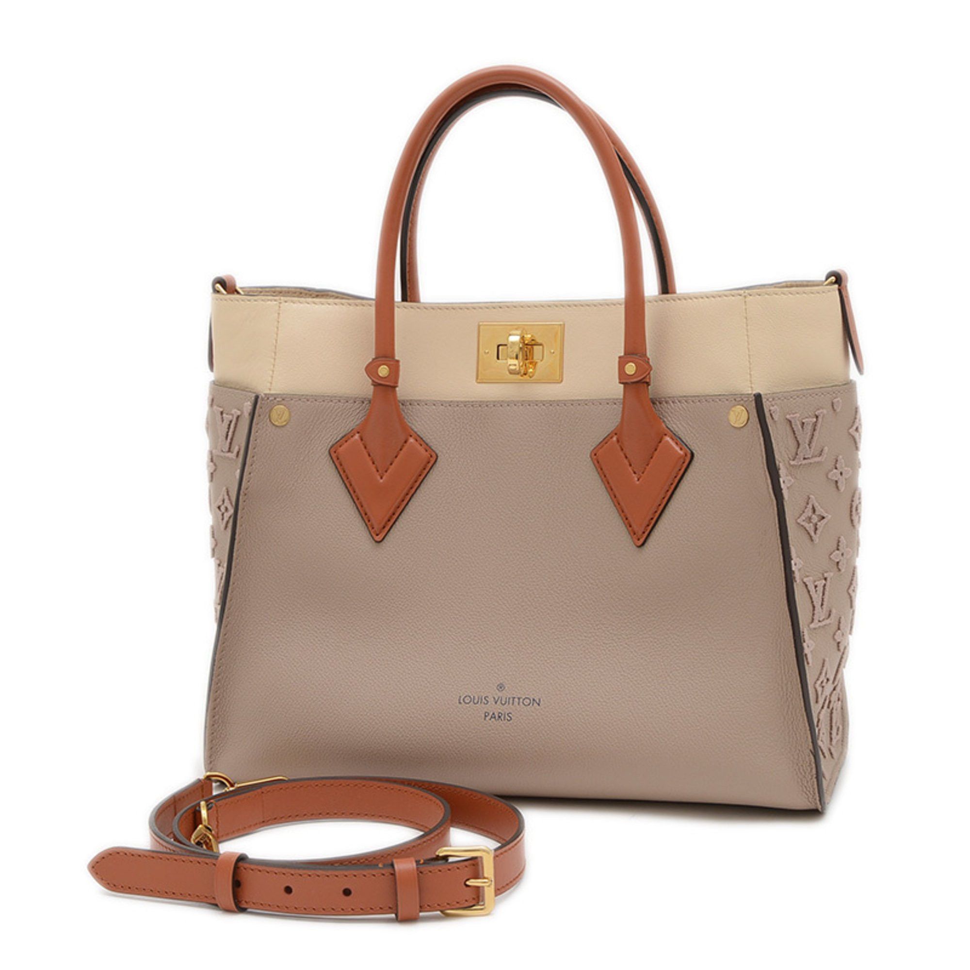 Louis Vuitton Monogram Tuftage On My Side Mm 2Way Bag Shoulder Leather Galle M53825, Women's