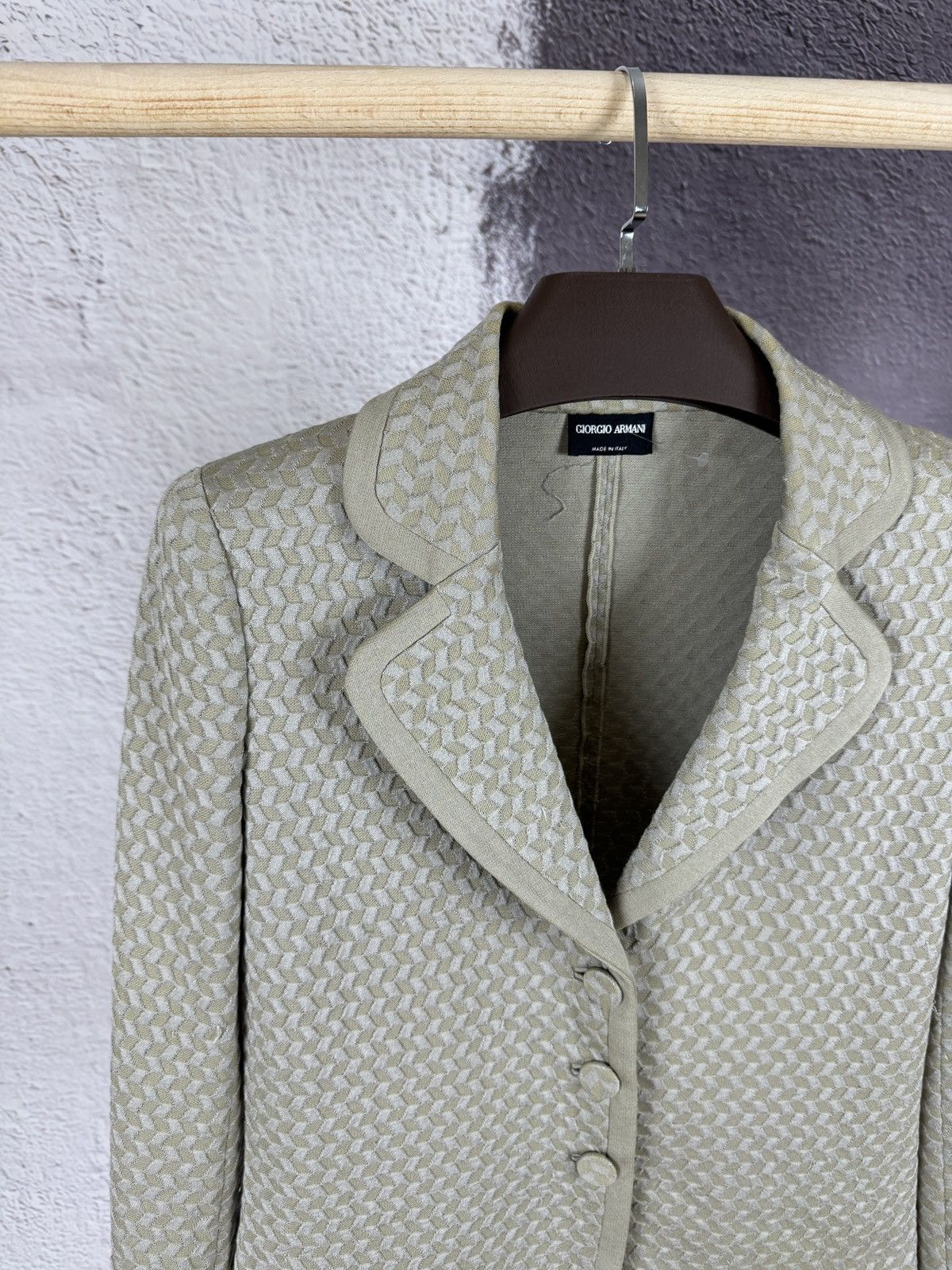 Armani Giorgio Armani 3 Button Blazer Jacket Cotton Silk Stretch Size M / US 6-8 / IT 42-44 - 8 Thumbnail