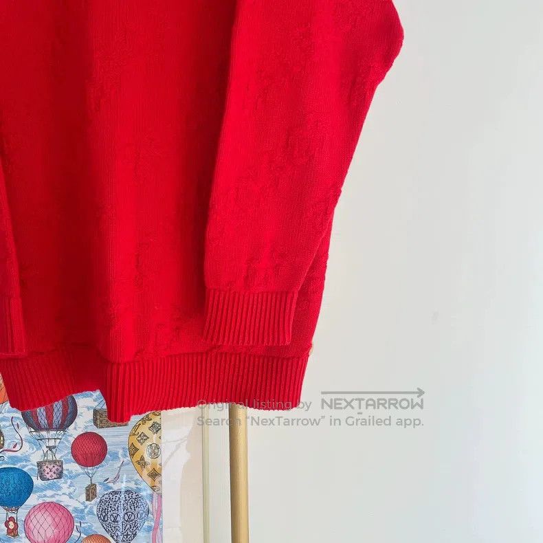 Balenciaga Balenciaga Red Knit Logo Top Size US XS / EU 42 / 0 - 4 Thumbnail