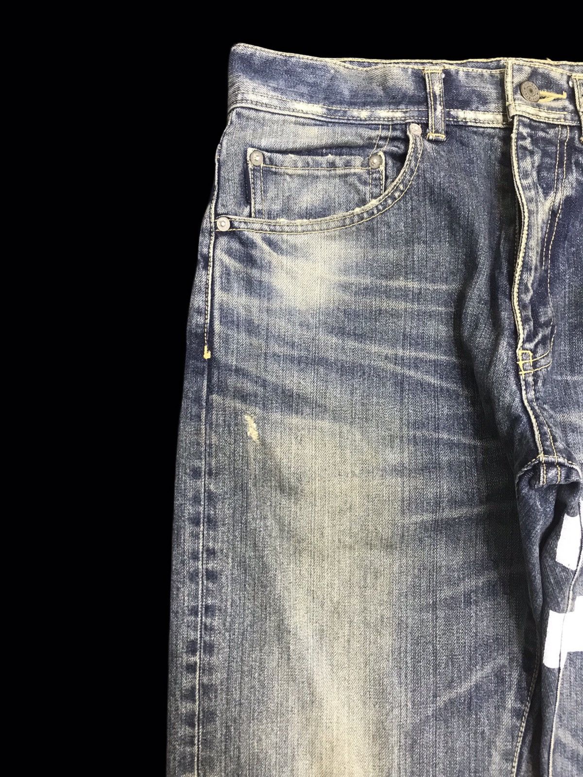 Tommy Hilfiger 💥ARCHIVAL💥VERY RARE TOMMY DISTRESSED DENIM F123 Size US 30 / EU 46 - 3 Thumbnail
