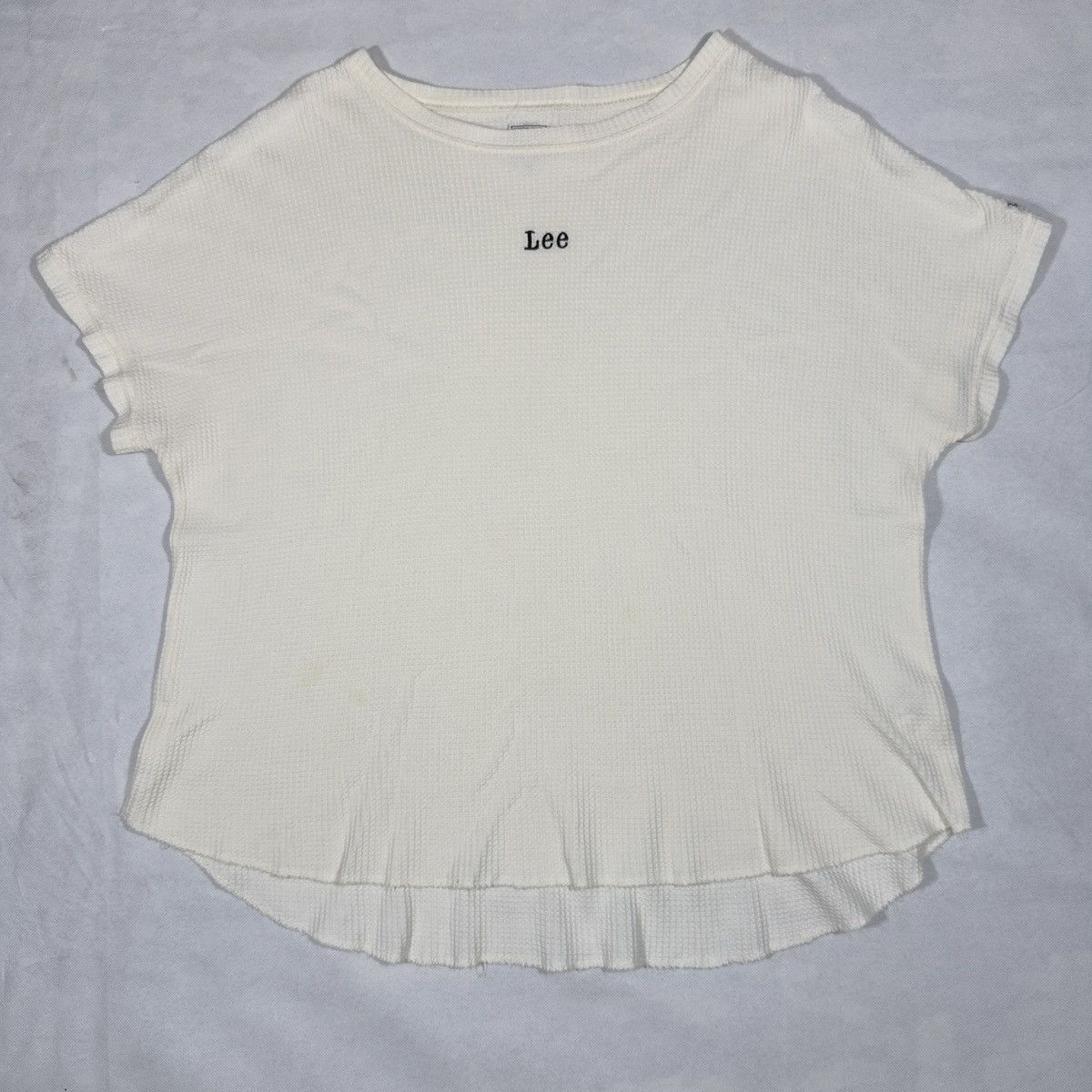 Lee Lee x Discoat Japan Waffle Knit Boxy Tee Women FREE 22x24 Size ONE SIZE - 1 Thumbnail