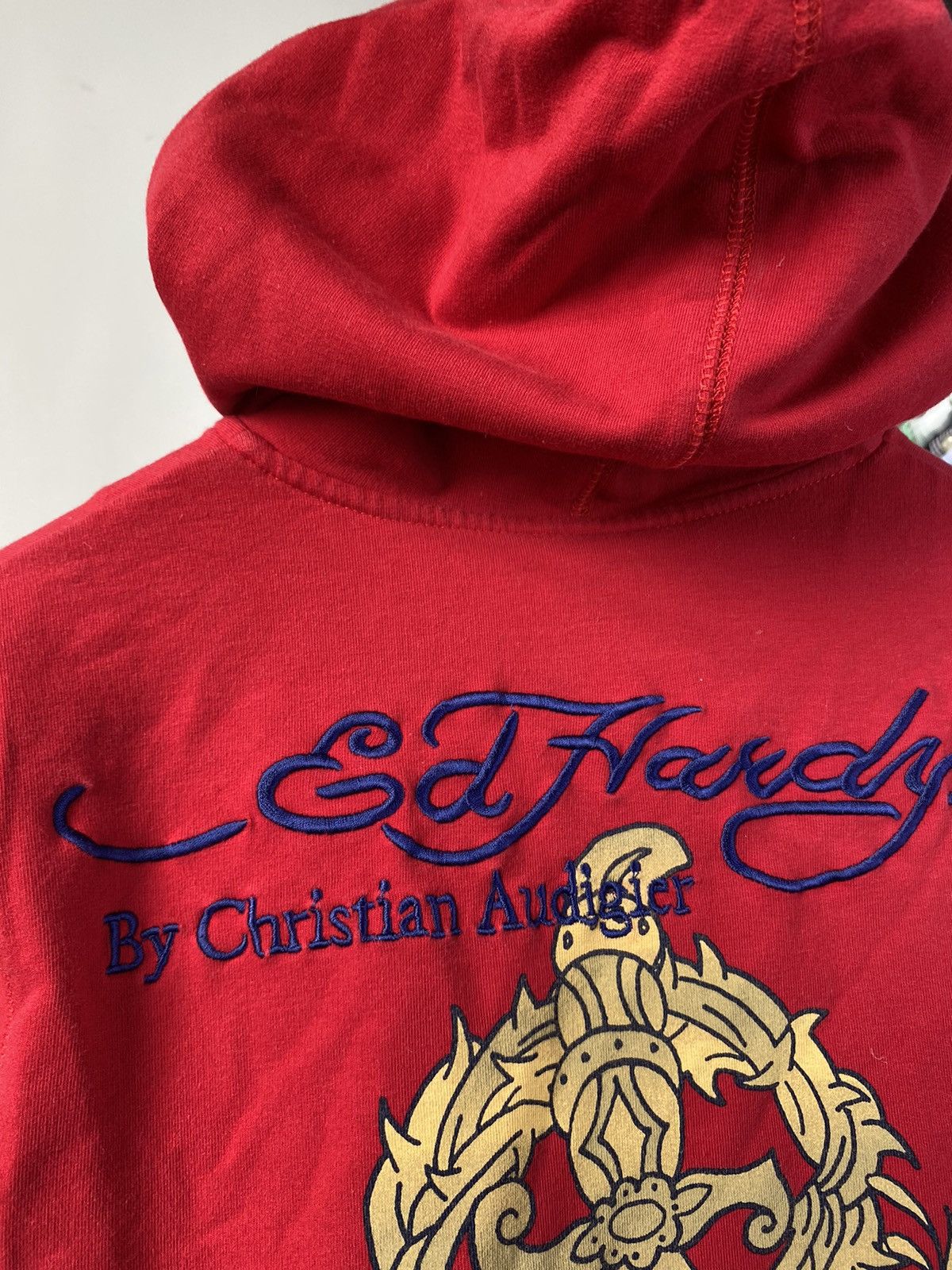 Ed Hardy 🔥Ed Hardy Gothic Tribal Avant Garde Red Hoodie Small wom Size S / US 4 / IT 40 - 12 Thumbnail