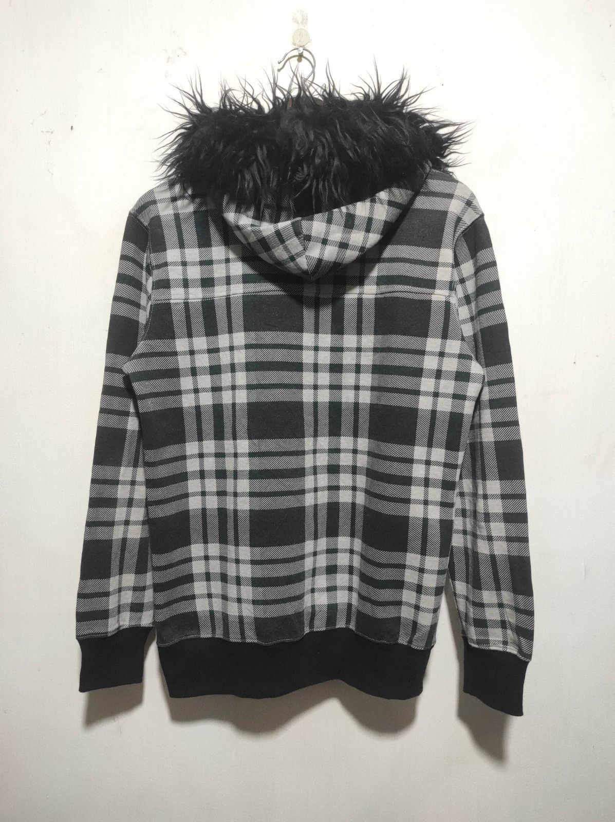 Japanese Brand TK mixpice plaid double zip fur hoodie LGB style Size US M / EU 48-50 / 2 - 12 Thumbnail