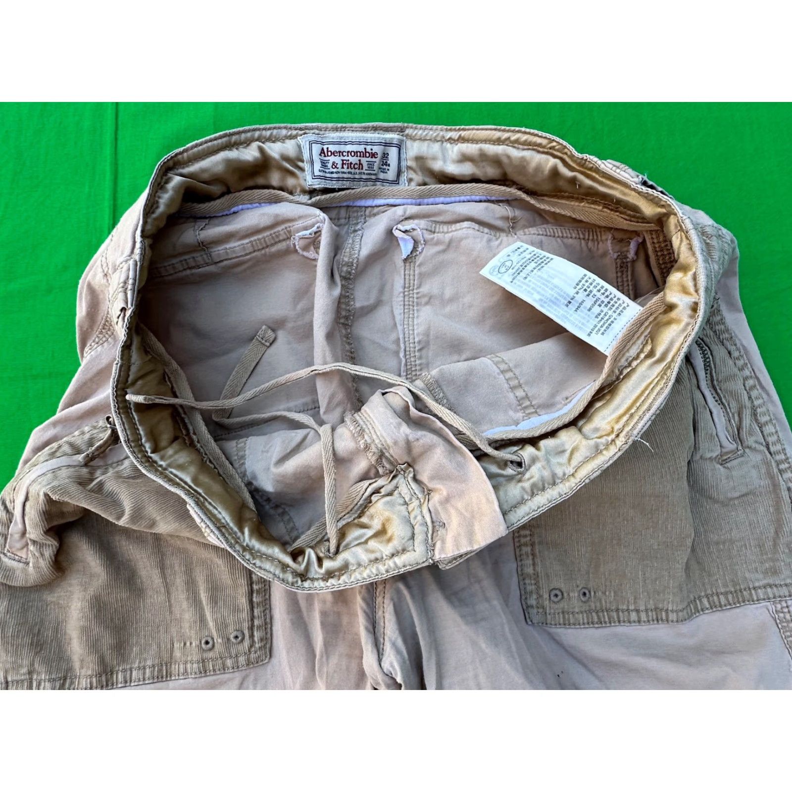 VINTAGE Abercrombie & Fitch Men's Brown Cargo Pants Size 32/14R Cargo Pants Mens Brown Size 32/14R