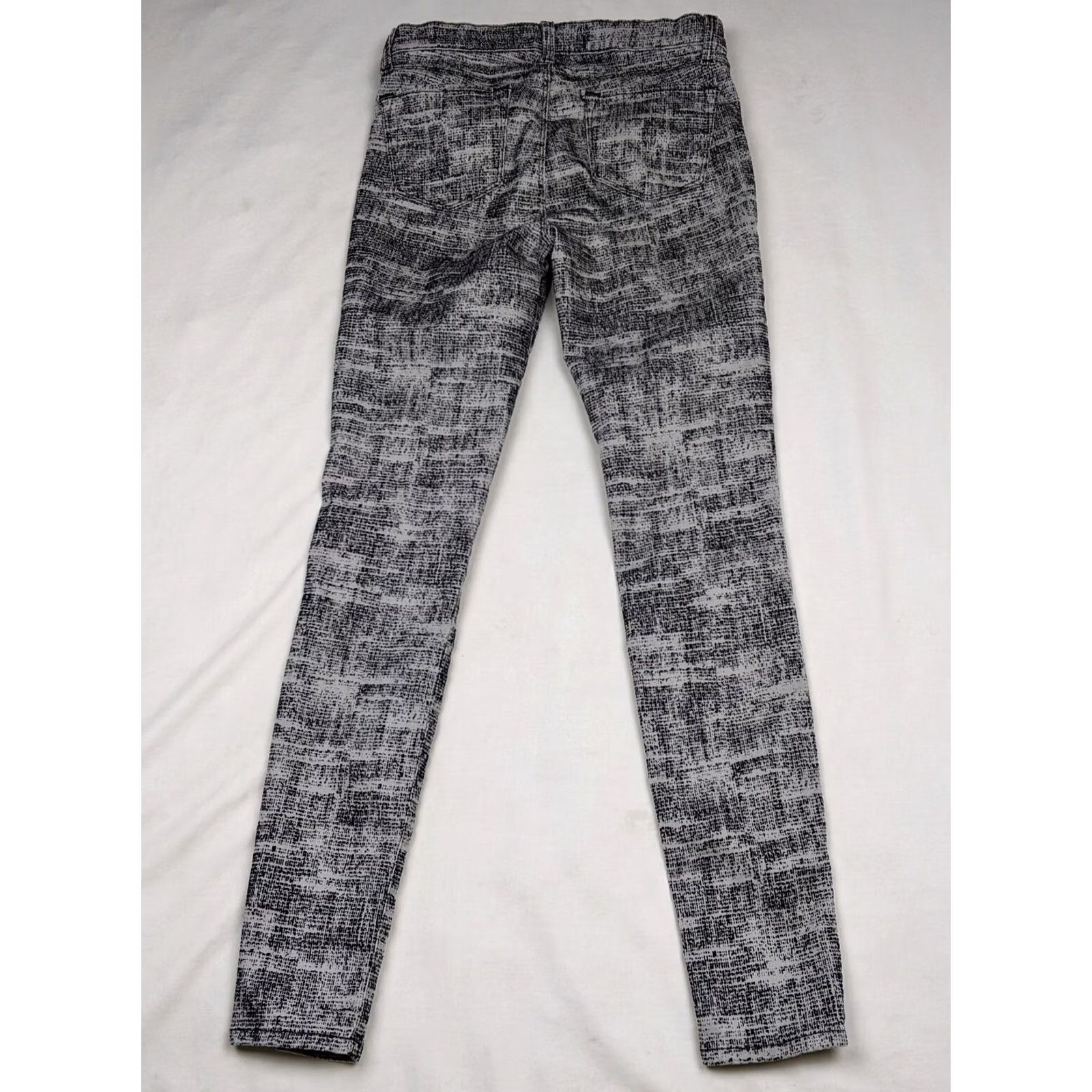 J Brand J Brand Womens 27 (4) Gray Burlap Print Jeans Super Skinny Low Rise Static Fog Jeans Women Skinny Casual Gray Burlap Print Slimming 90s Football? Size 28" / US 6 / IT 42 - 3 Thumbnail