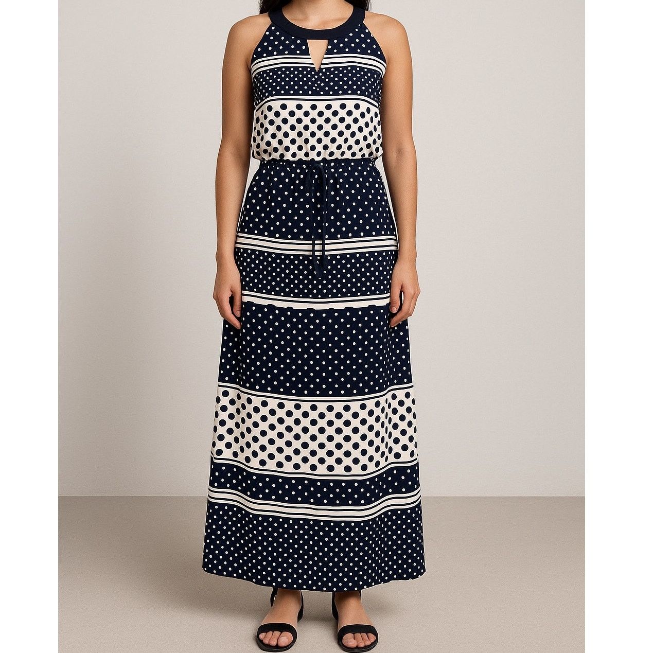 enfocus studio dresses black Enfocus Studio Dress Womens 12 Black Sleeveless Jeweled Chain Print  Gathered