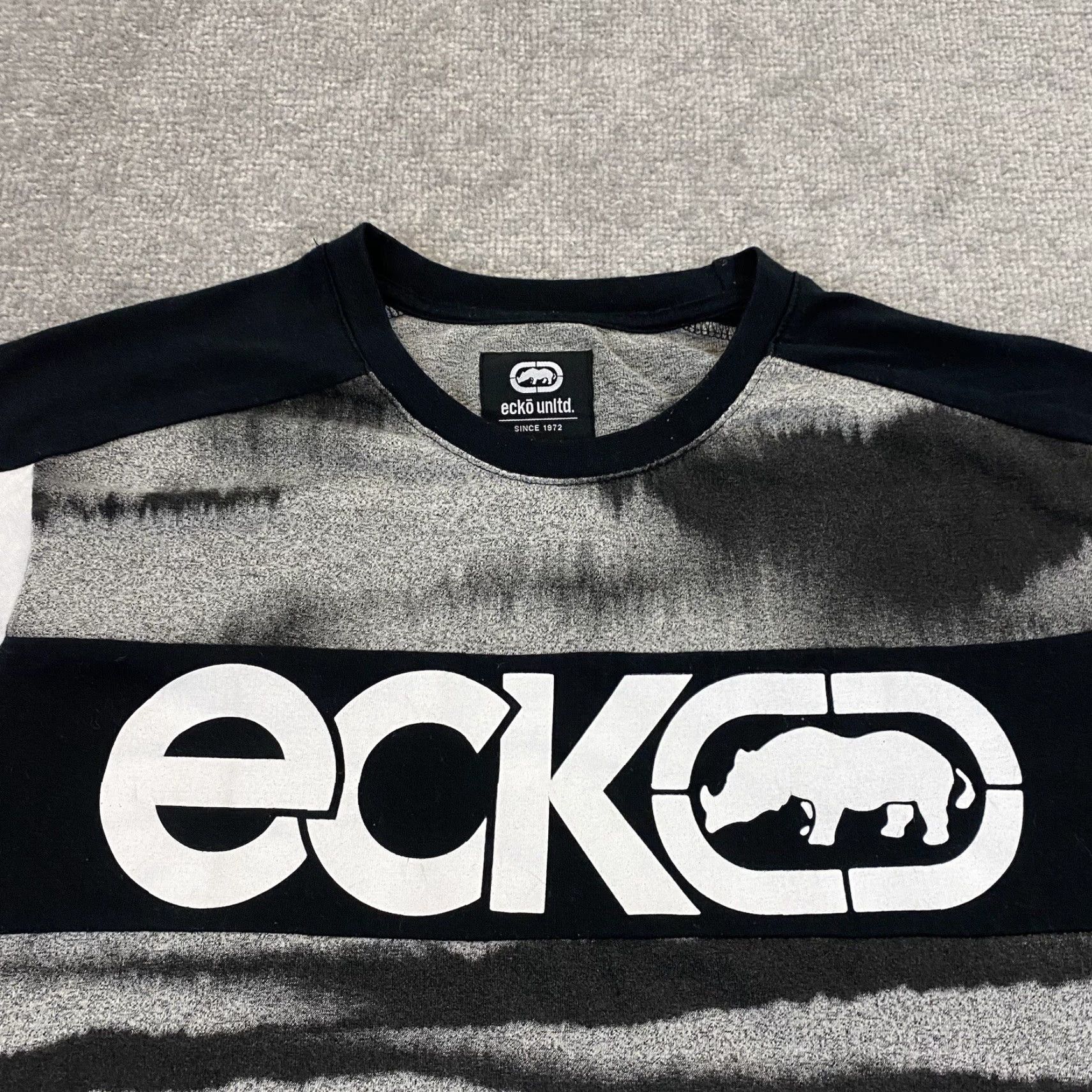 Ecko Unltd. VINTAGE ECKO UNLTD Shirt Mens L Gray Black Logo Graphic T Spellout Skater Grunge Y2K Size US L / EU 52-54 / 3 - 2 Thumbnail