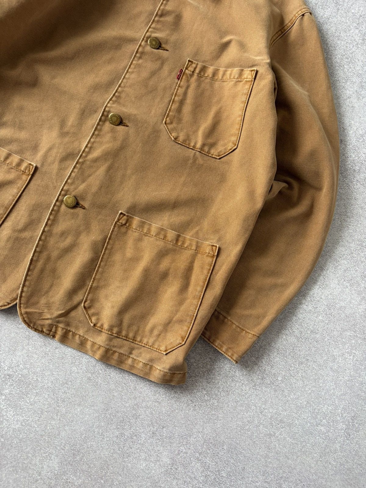 Levi's Levi's Engineers Chore Work Distressed Feded Canvas Jacket Size US L / EU 52-54 / 3 - 4 Thumbnail