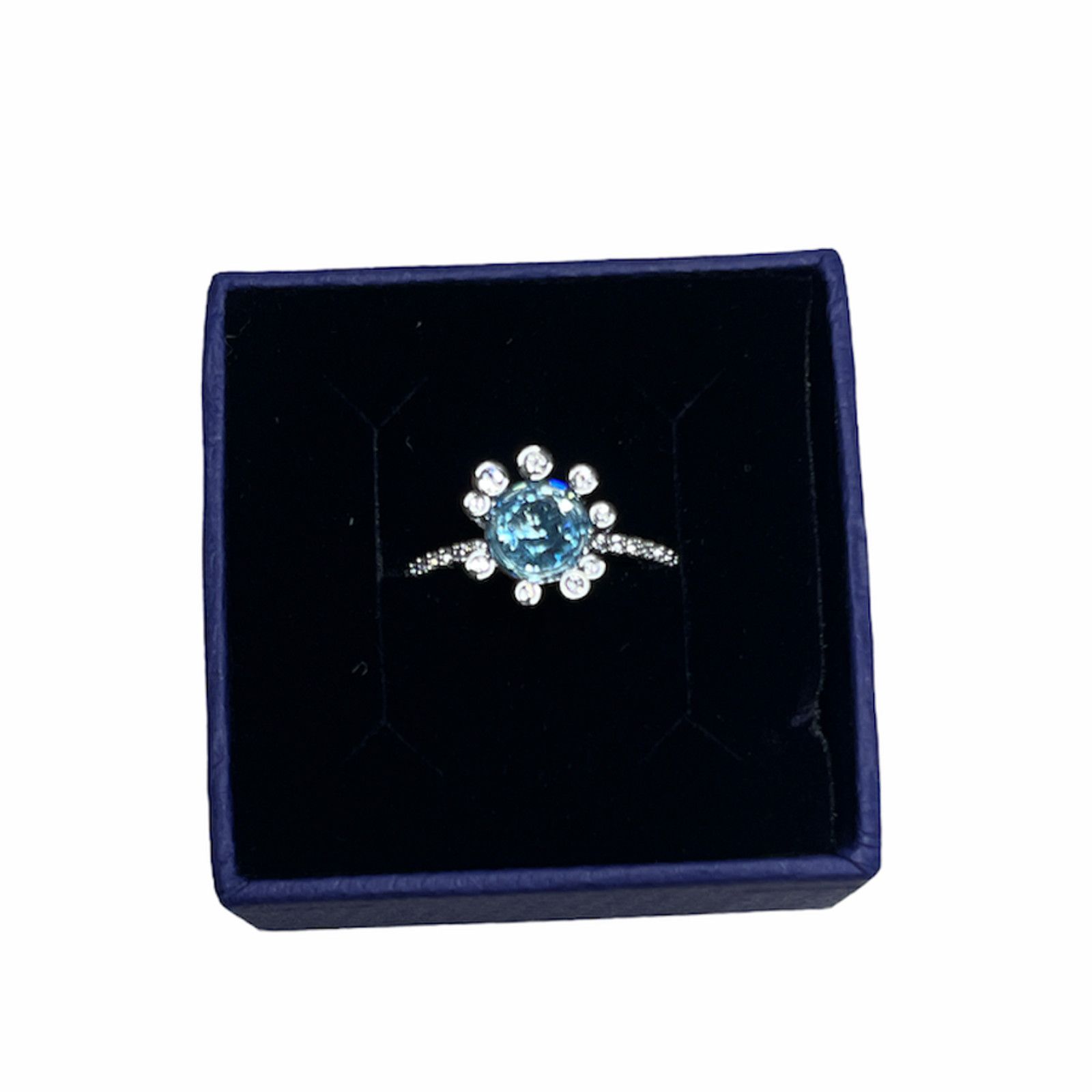 Swarovski Swarovski Olive Ring Aqua, Rhodium plated EUR 52 / USA 6 Size ONE SIZE - 8 Thumbnail