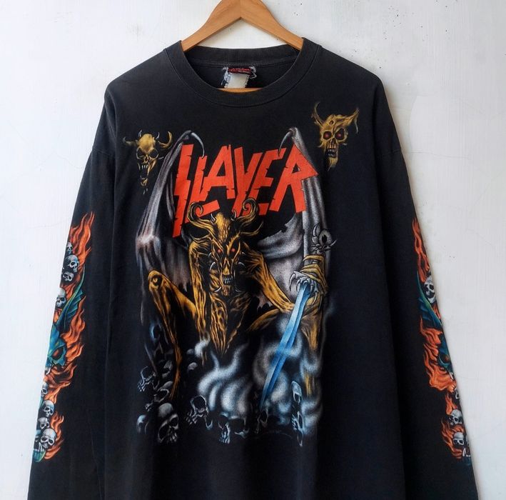 Vintage Vintage 90s SLAYER Alternative Rock band Long Sleeve