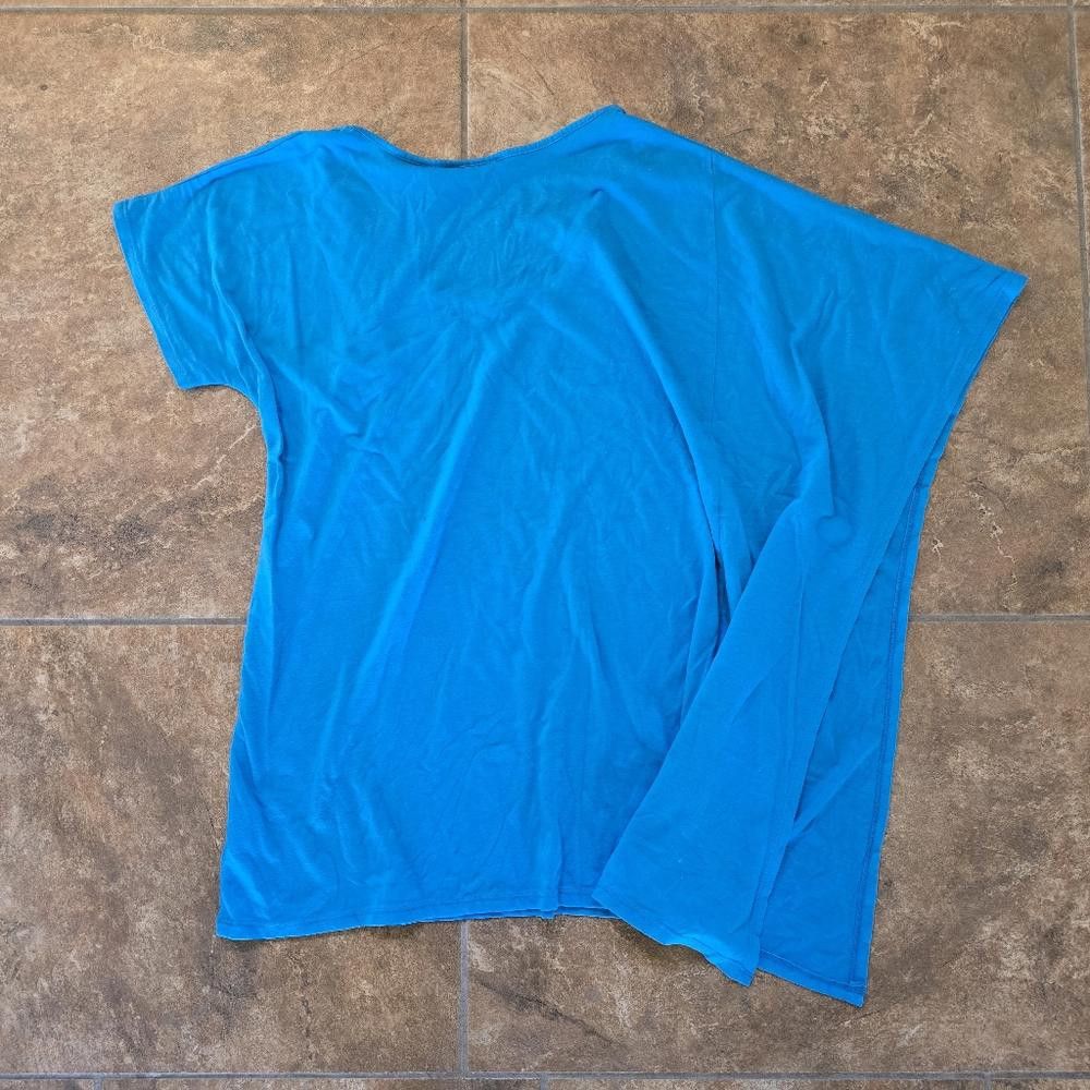 Designer Blue Bold Asymmetrical AB Short Sleeve Size M / US 6-8 / IT 42-44 - 2 Thumbnail