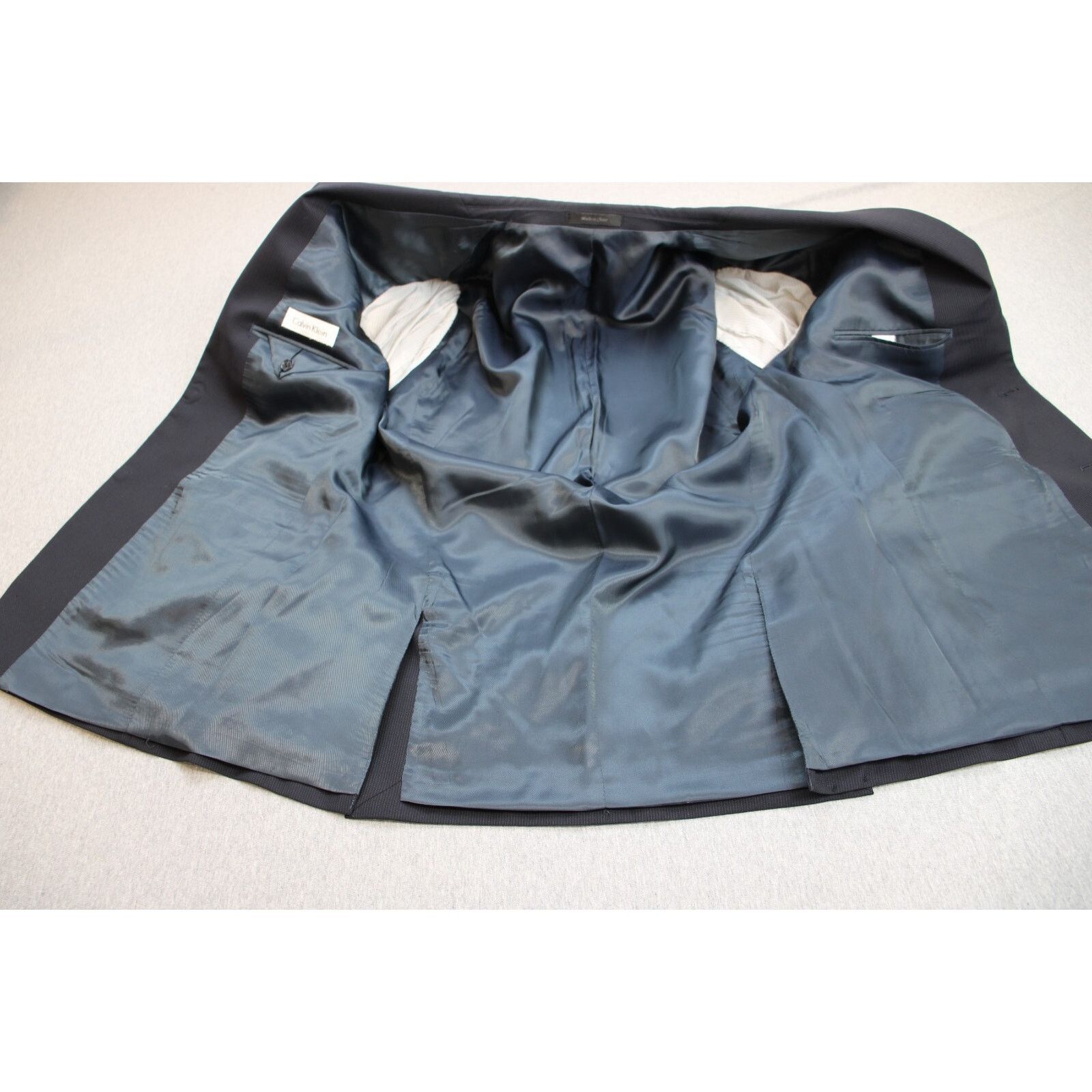 Calvin Klein Calvin Klein Blazer Men's 42R Navy Blue Wool Single Breasted Size 42R - 5 Thumbnail