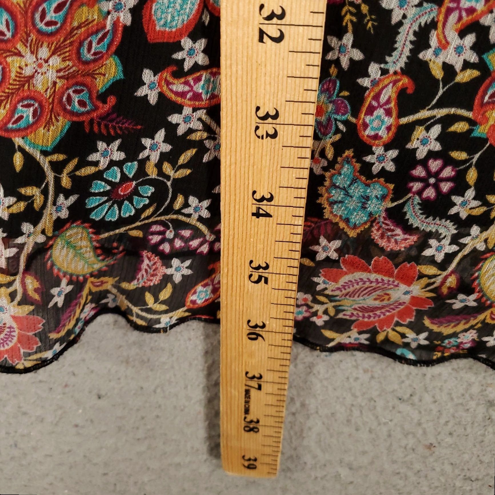 Vintage Coline Womens Floral Dress Shift Mini Size XL Long Sleeve V-Neck Pullover Neck Accent Ruffle Size XL / US 12-14 / IT 48-50 - 3 Thumbnail