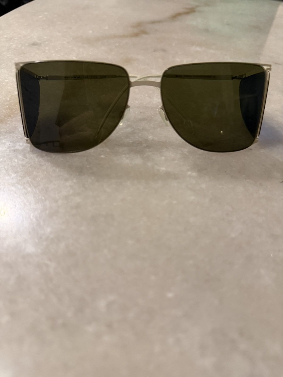 Mykita MYKITA x Helmut Lang HL002 White/Brown/Blue Size ONE SIZE - 2 Thumbnail