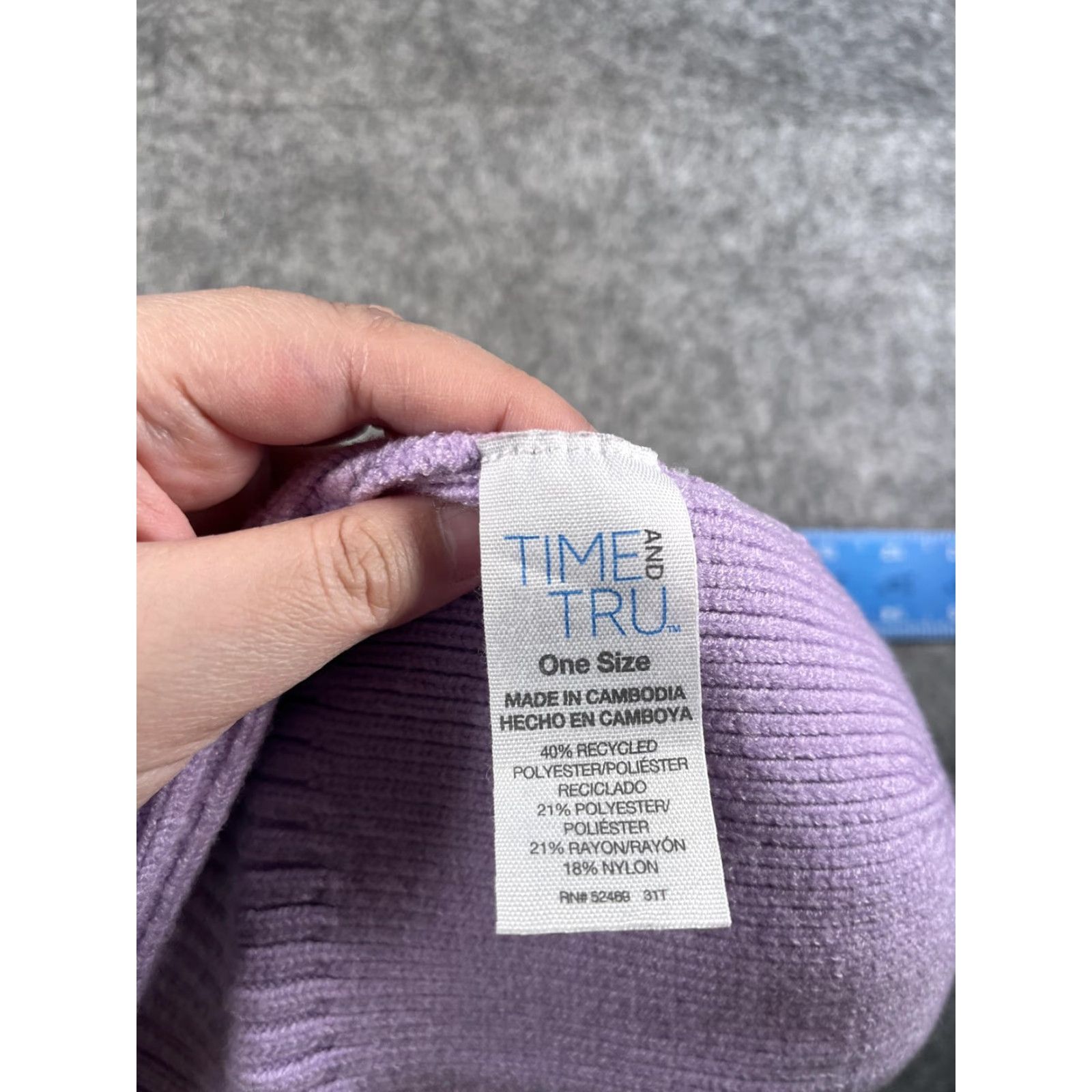 Vintage Time And Tru Beanie Womens One Size Purple Knit Rib Winter Casual Hat Size ONE SIZE - 6 Thumbnail