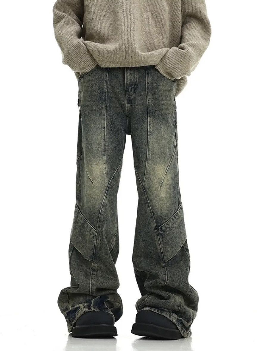 Jean Flared Baggy Denim Jeans Size US 29 - 2 Thumbnail