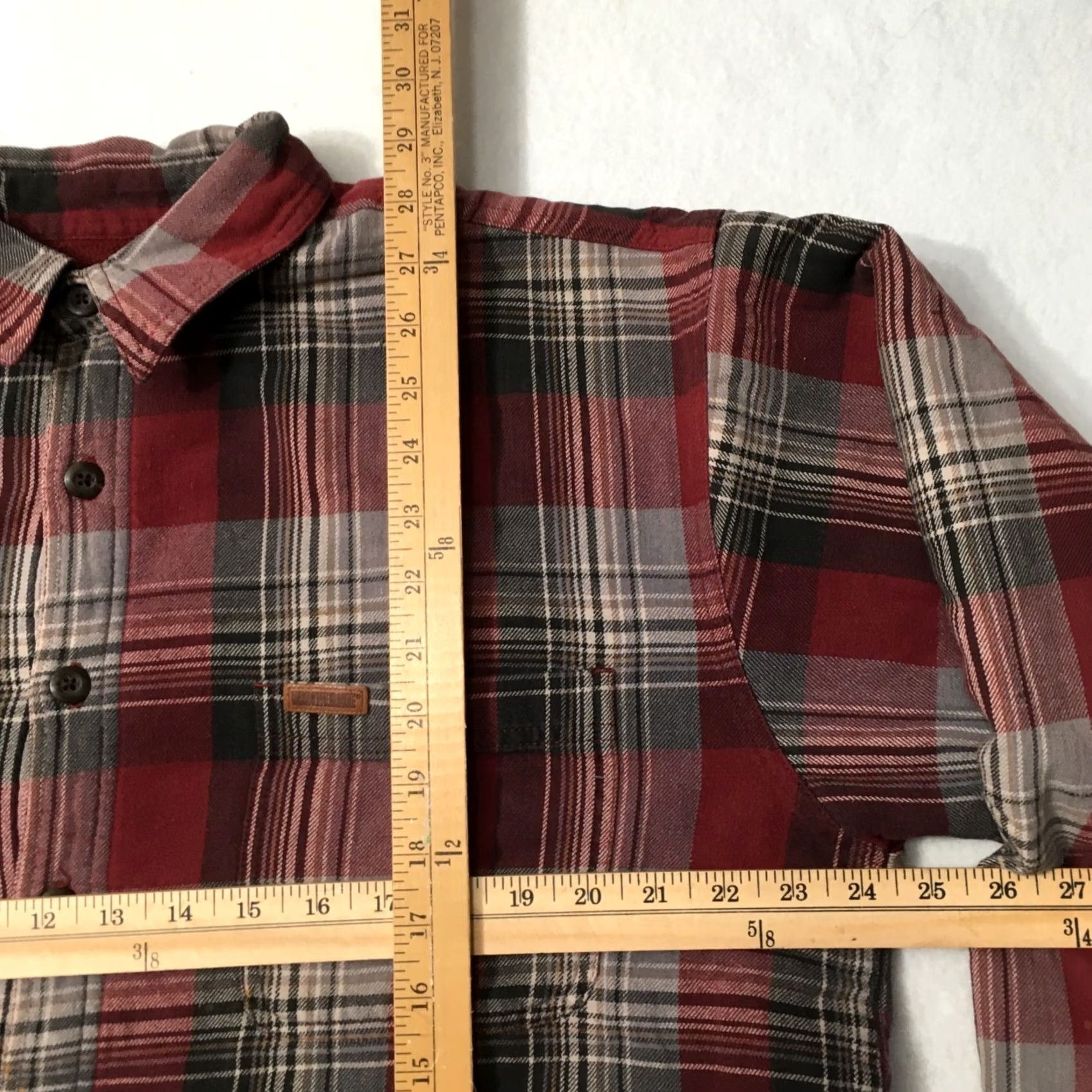 Vintage Wolverine Flannel Shirt Mens large red Plaid Heavyweight Long Sleeve Work Size US L / EU 52-54 / 3 - 6 Thumbnail