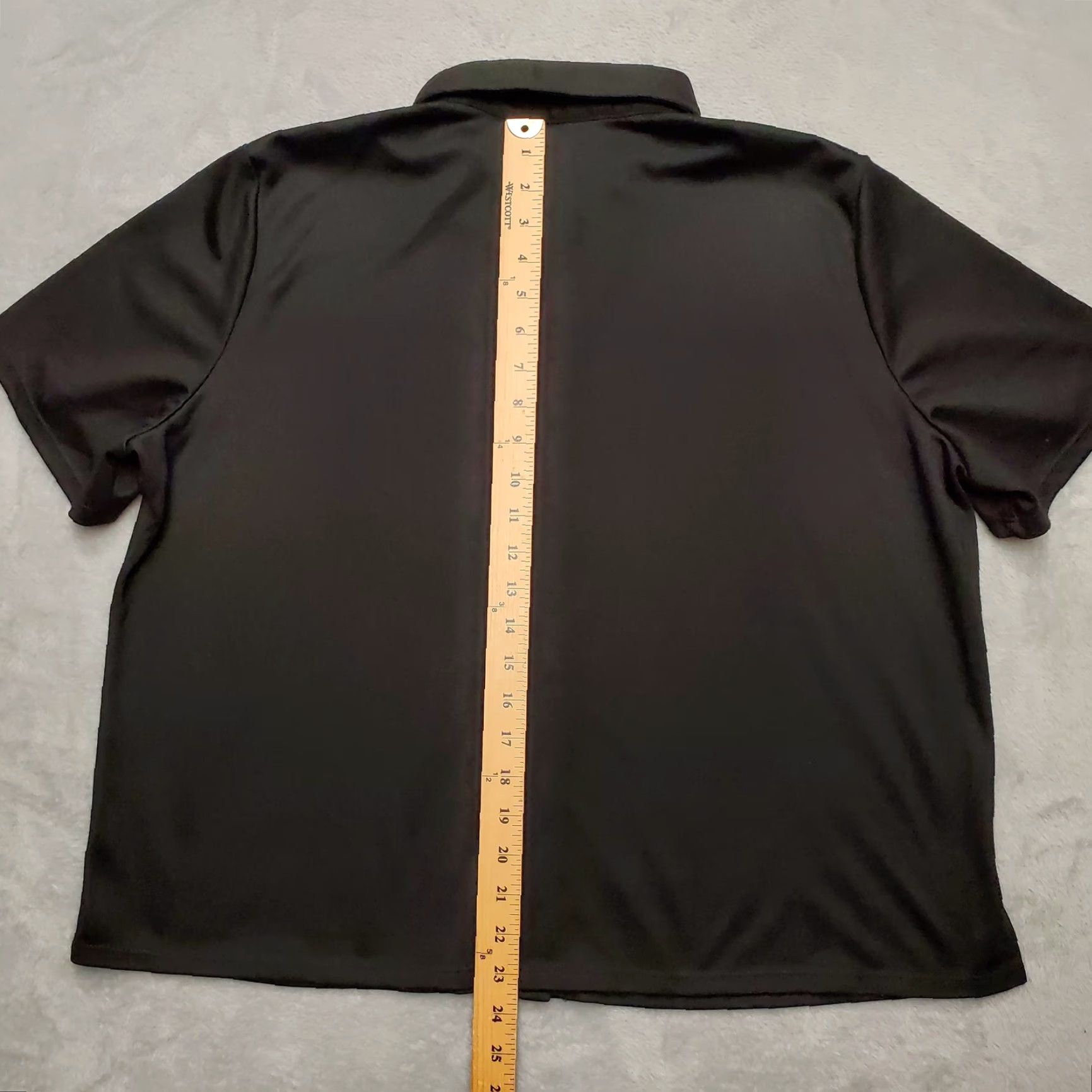 Vintage Susan Graver Shirt Womens 1X Black Short Sleeve Button Casual Shirt Size XL / US 12-14 / IT 48-50 - 6 Thumbnail