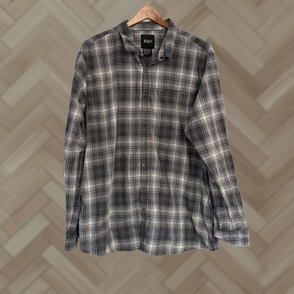 Vintage REI Co-op Shirt Mens Gray Plaid Long Sleeve Flannel Button Up XL Size US XL / EU 56 / 4 - 1 Thumbnail