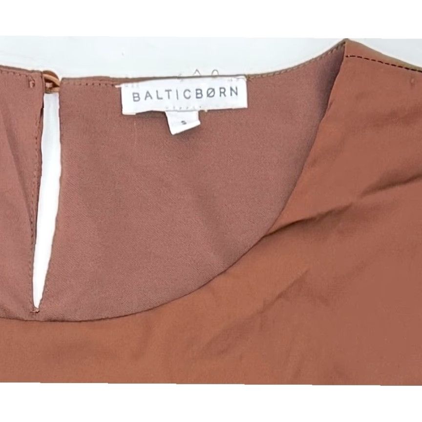 Born VINTAGE? No. Baltic Born Brown Tie Front Tulip Hem Midi Dress Womens Size S / US 4 / IT 40 - 3 Thumbnail