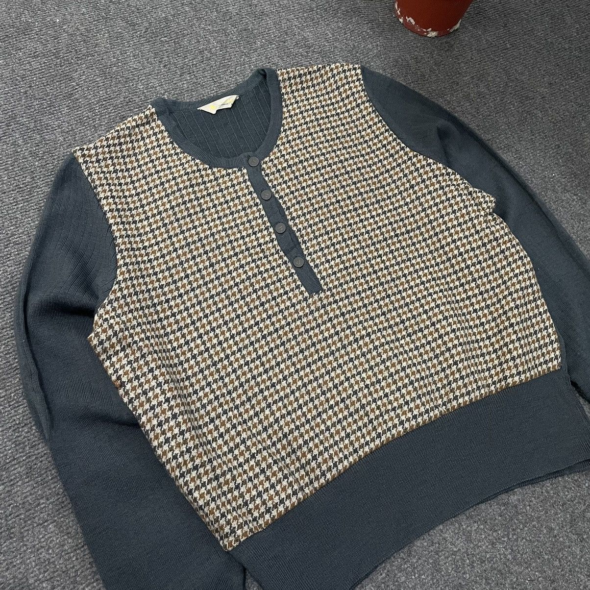 Aquascutum × Designer × Vintage Vintage Aquascutum Monogram Half Button Sweatshirt Size US S / EU 44-46 / 1 - 2 Thumbnail