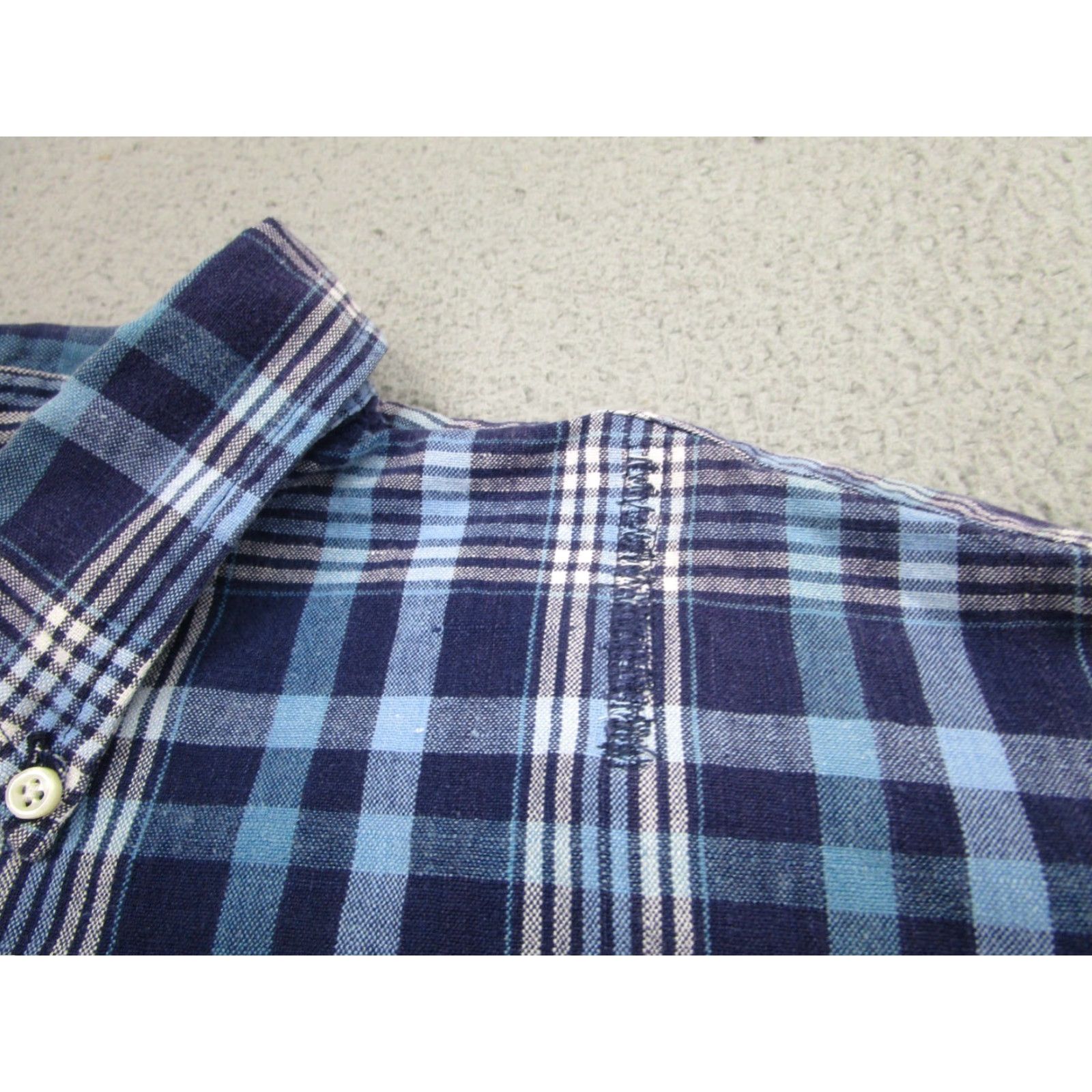 Ralph Lauren VINTAGE Ralph Lauren Workshirt Shirt Mens XL Blue Plaid Button-Up Collared Classic Casual Size US XL / EU 56 / 4 - 5 Thumbnail