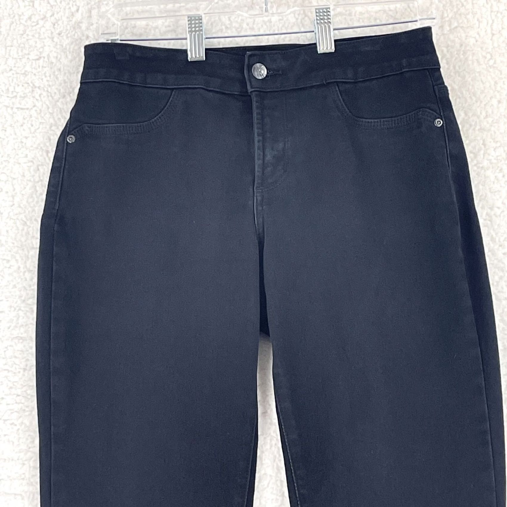 NYDJ NYDJ Jeans Womens Size 4 Black Denim Straight Legging Stretch Mid-Rise Casual Size 27" / US 4 / IT 40 - 2 Thumbnail