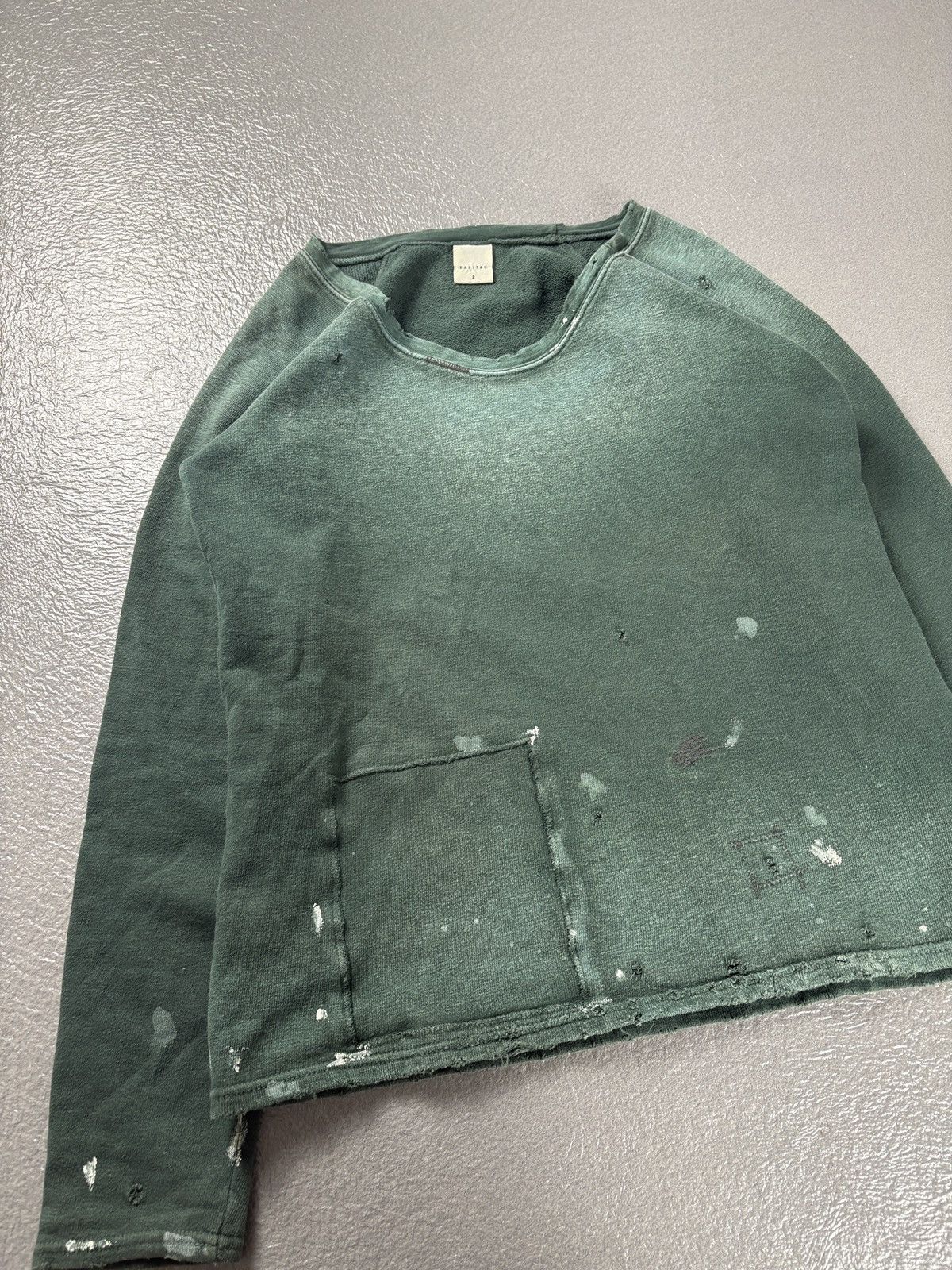 Kapital Kapital Archive Distressed Boro Sweatshirt Green Size US M / EU 48-50 / 2 - 6 Thumbnail