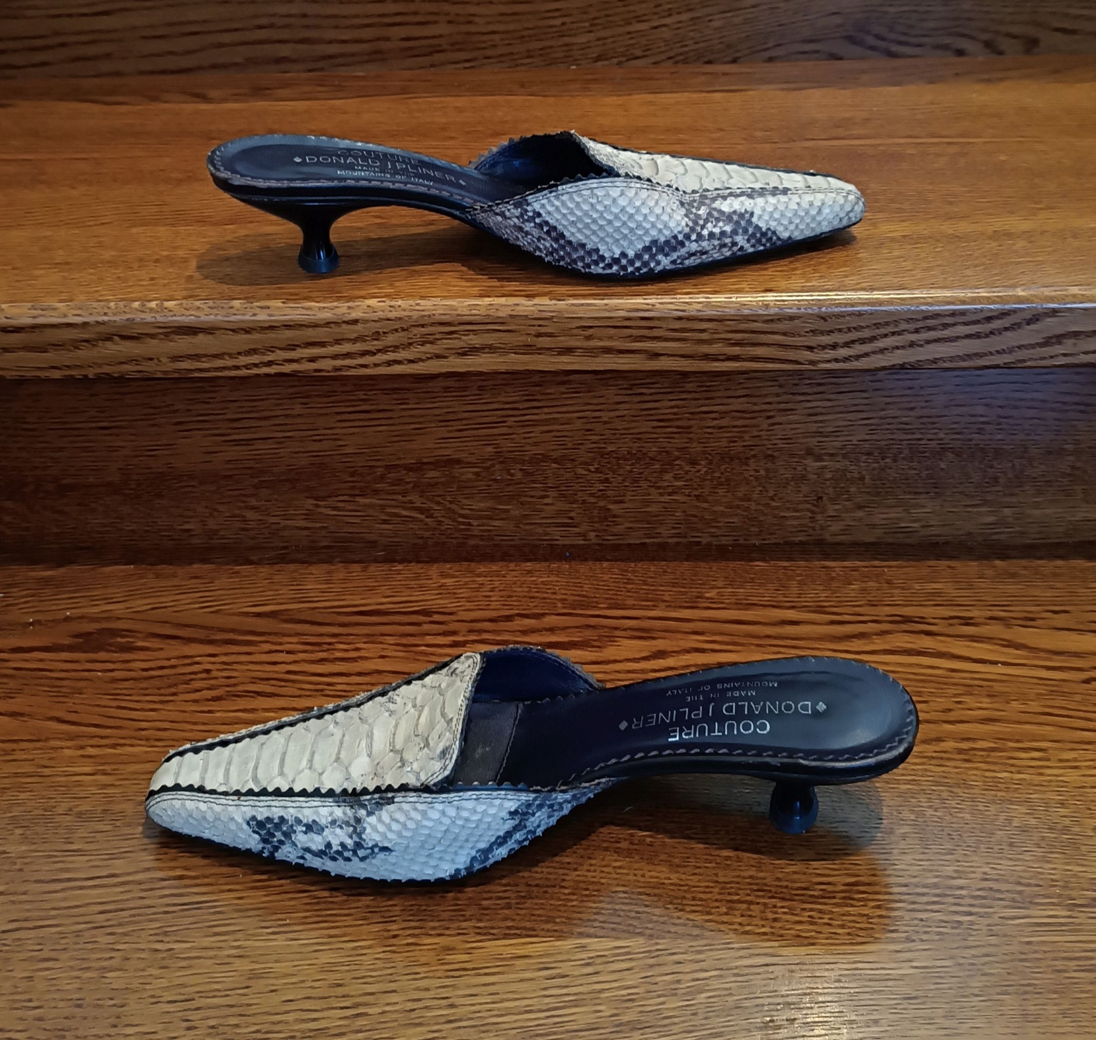 Donald Pliner × Leather Luxury Mules Donald J Pliner Couture Leather Moira Vintage Size US 9 / IT 39 - 6 Thumbnail