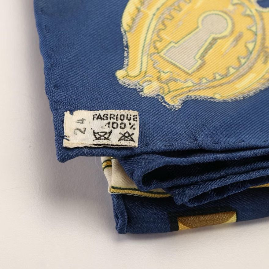 Hermes × Vintage Hermès Early Issue "Les Cles" Silk Twill Scarf 90 with Box Size ONE SIZE - 4 Thumbnail
