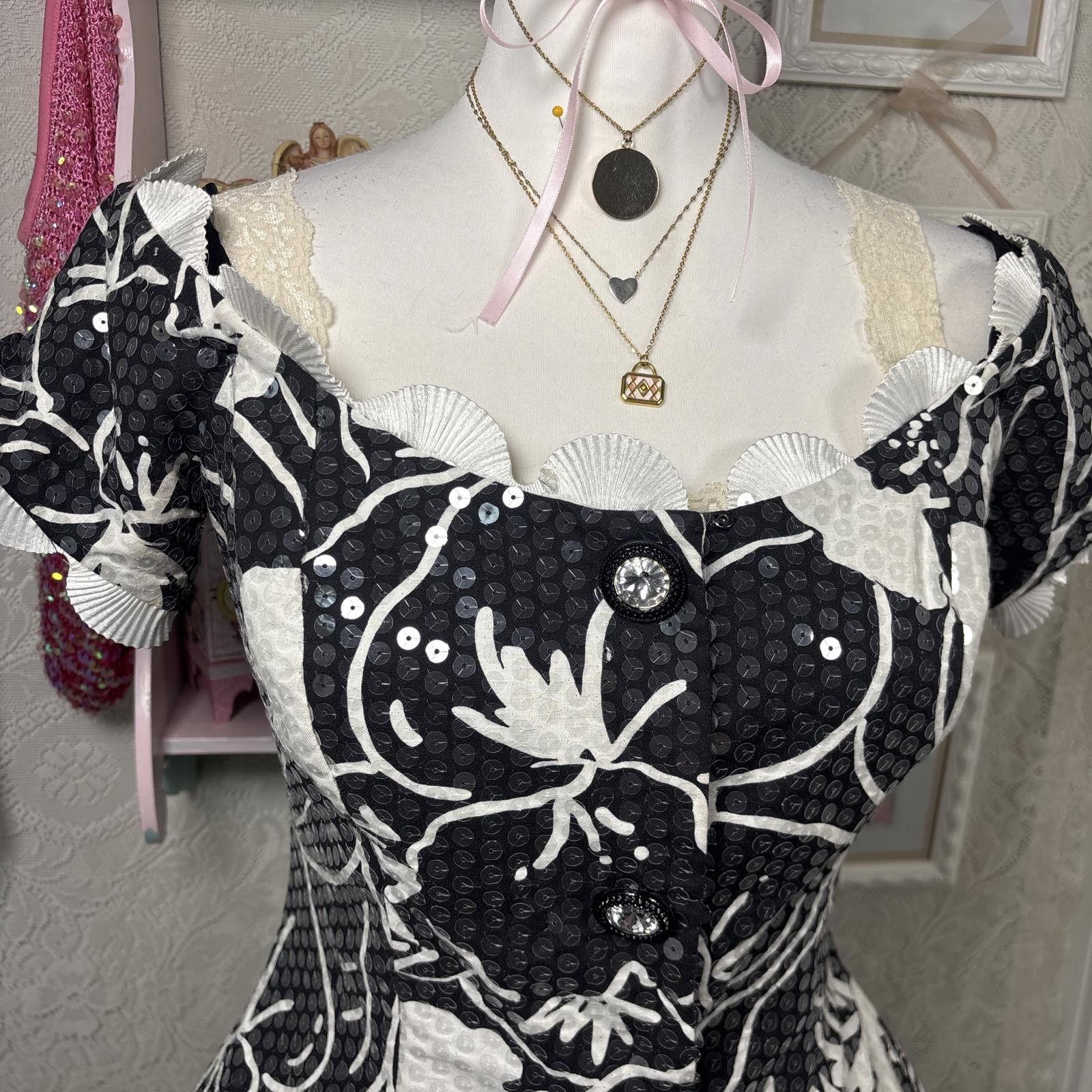 Other vintage beaded sequin fitted blouse Size M / US 6-8 / IT 42-44 - 3 Thumbnail
