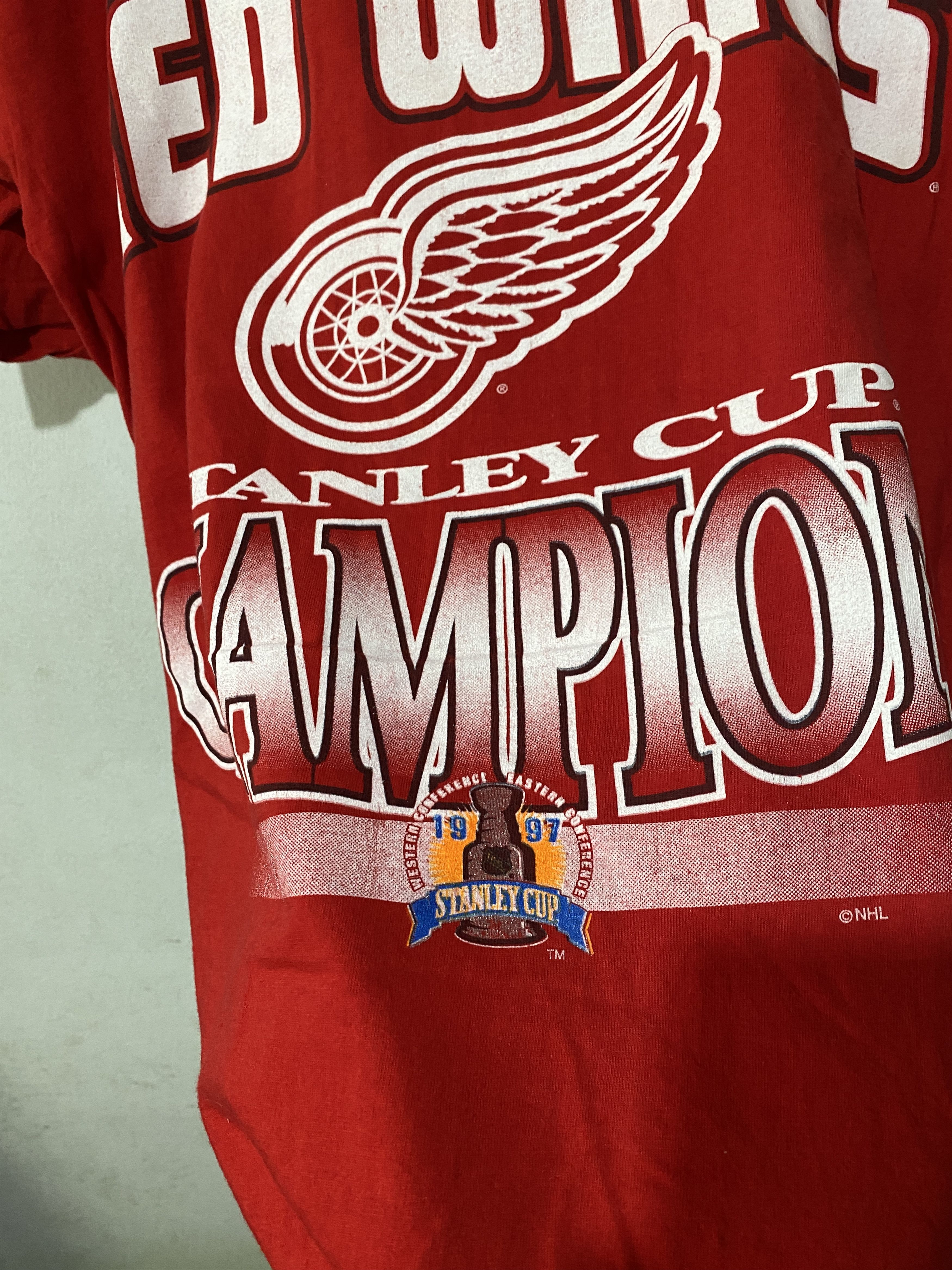 NHL × Vintage Vintage 90s Detroit Red Wings Shirt Size US L / EU 52-54 / 3 - 3 Thumbnail